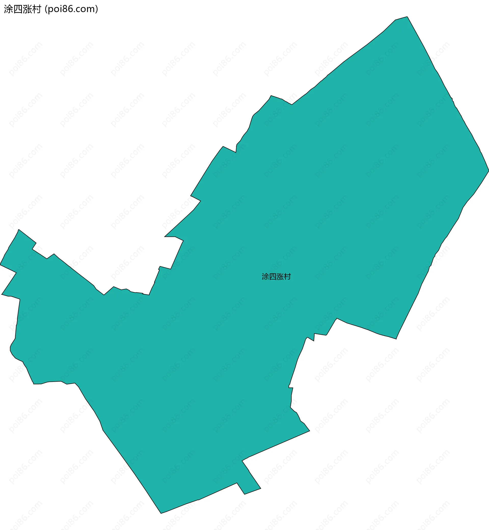 涂四涨村边界地图