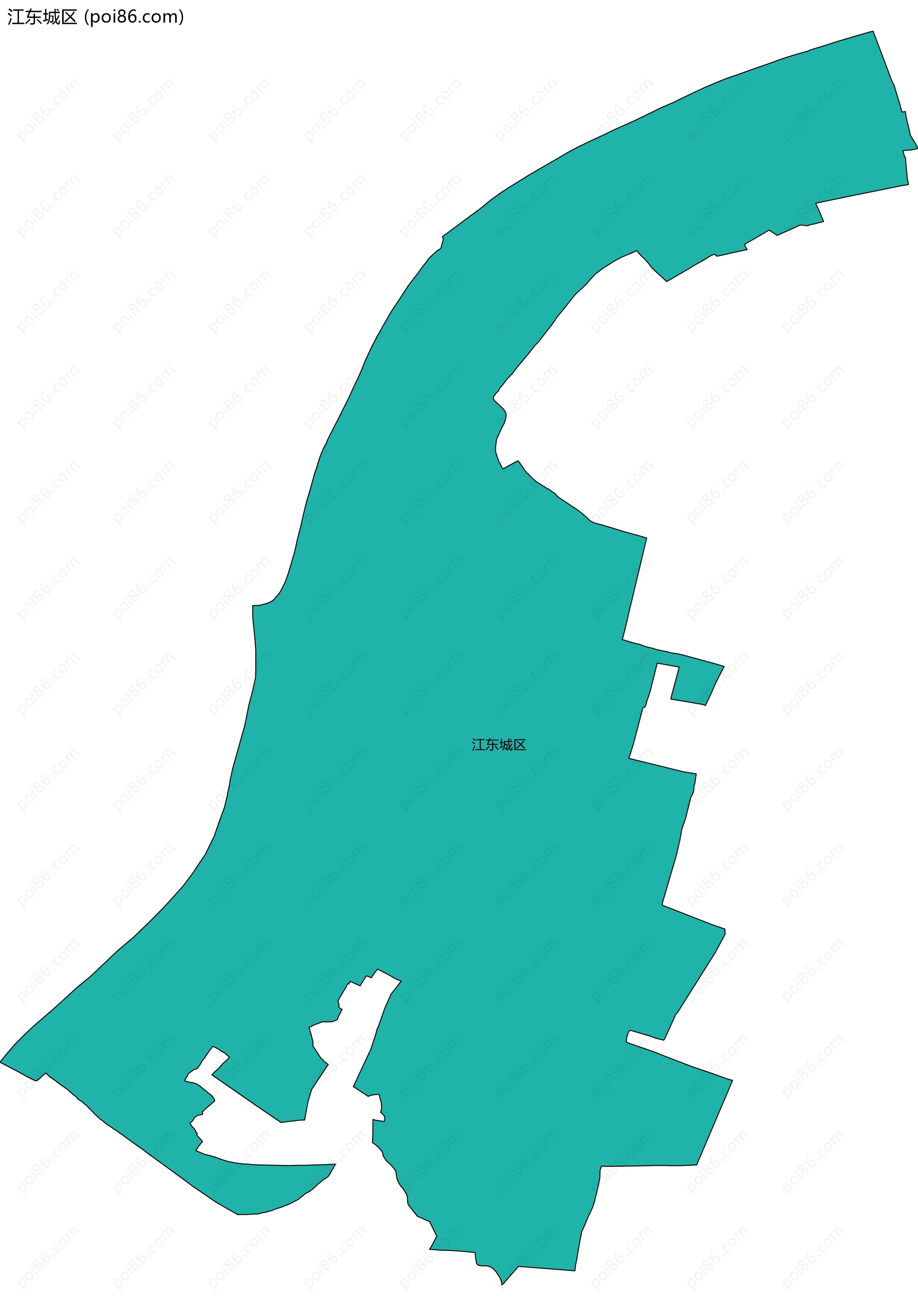 江东城区边界地图