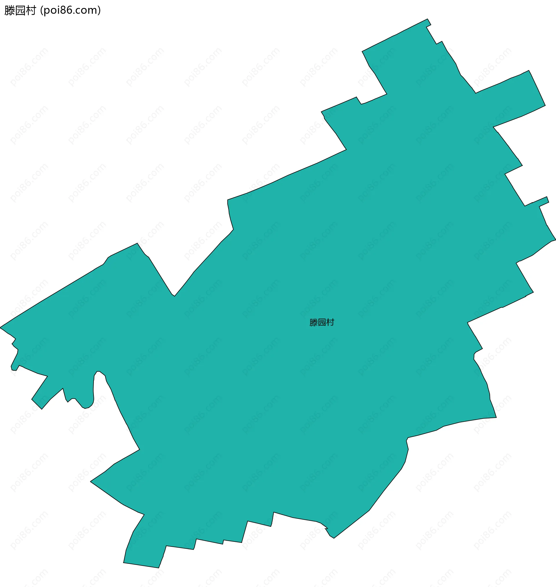 滕园村边界地图