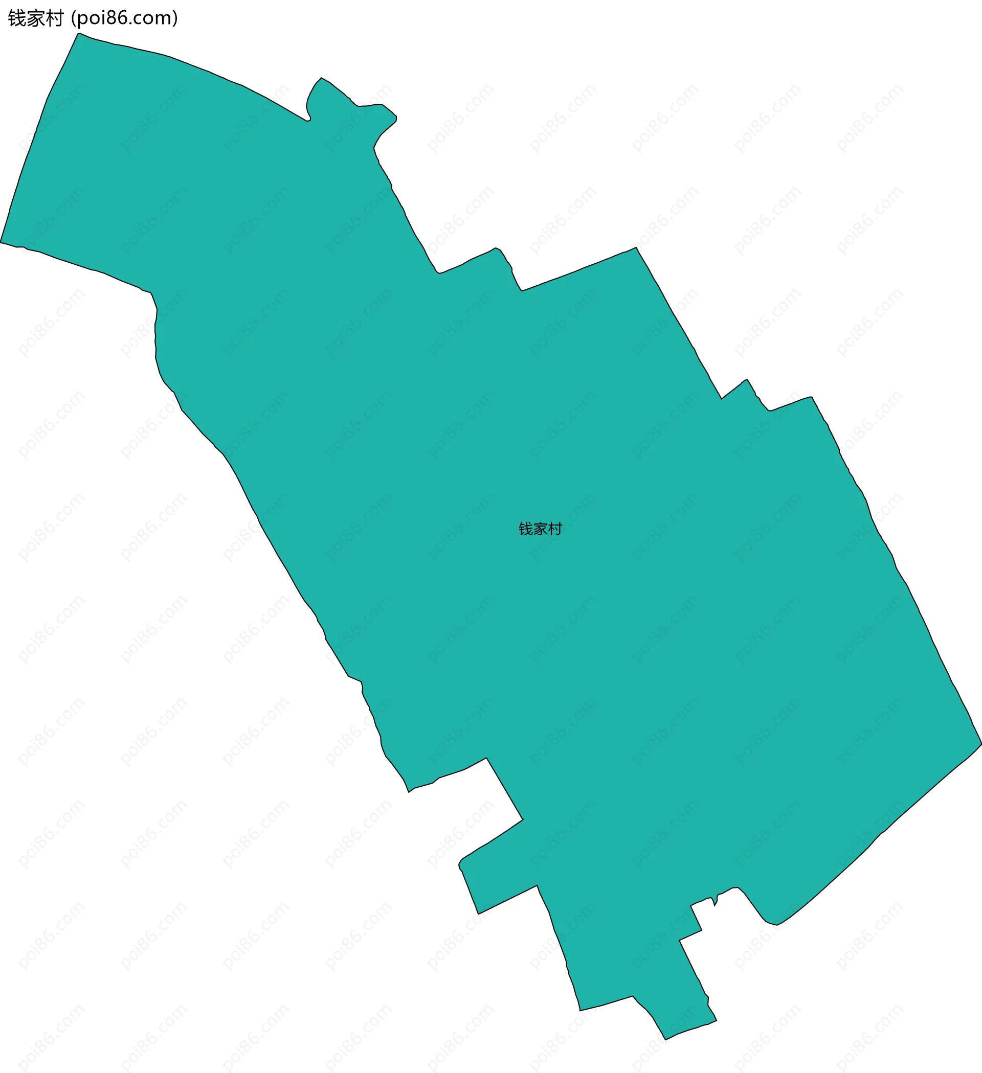 钱家村边界地图