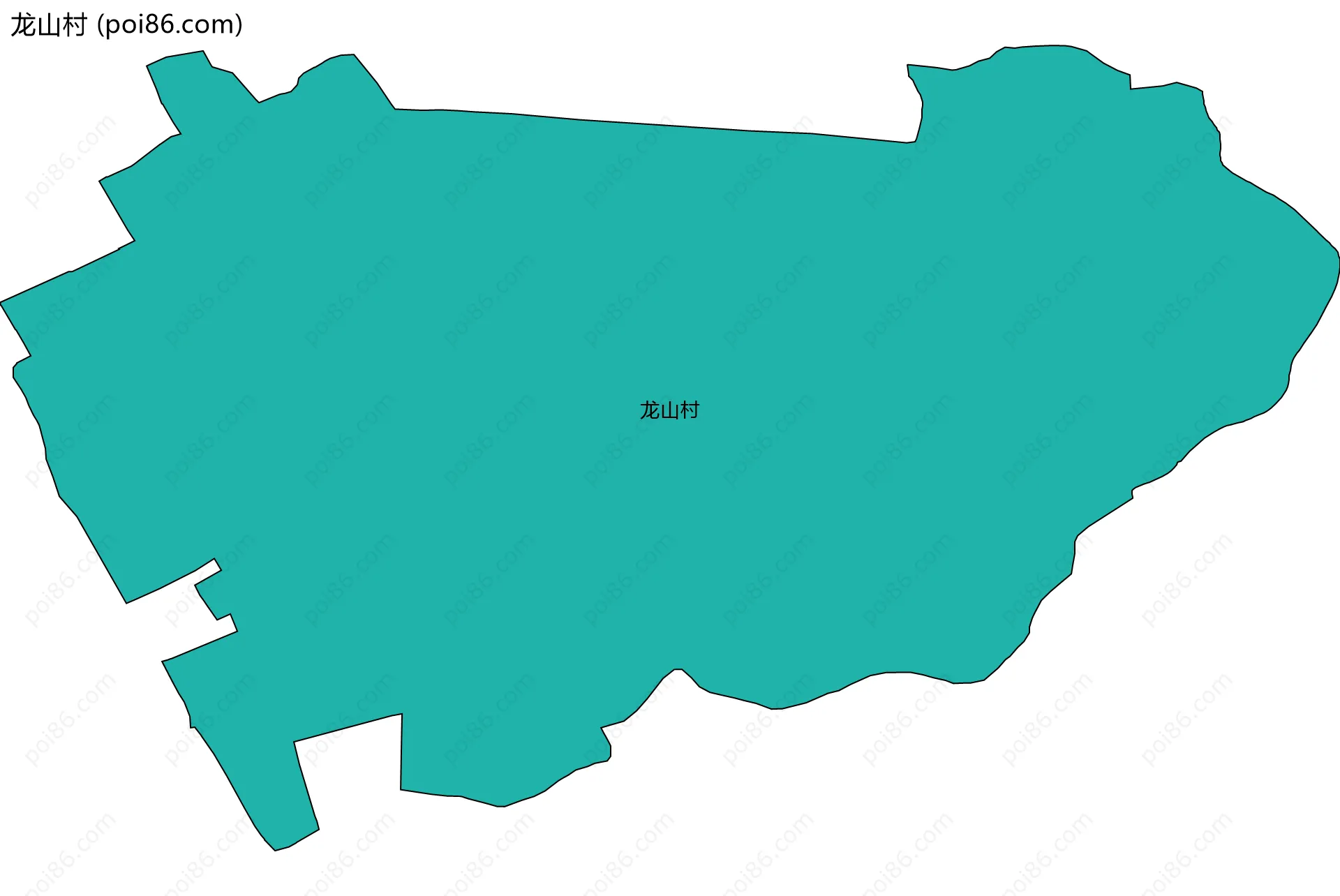 龙山村边界地图