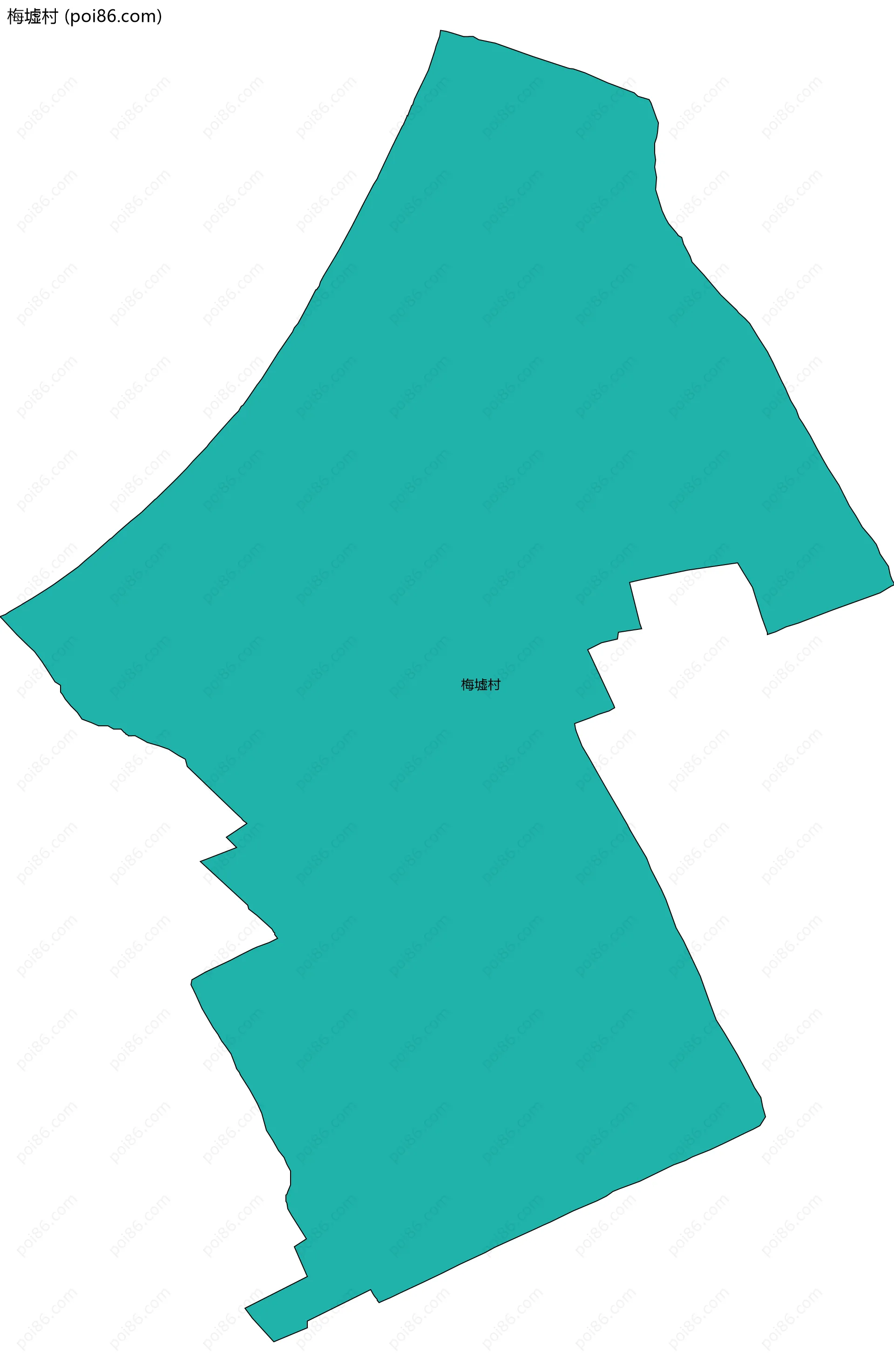 梅墟村边界地图