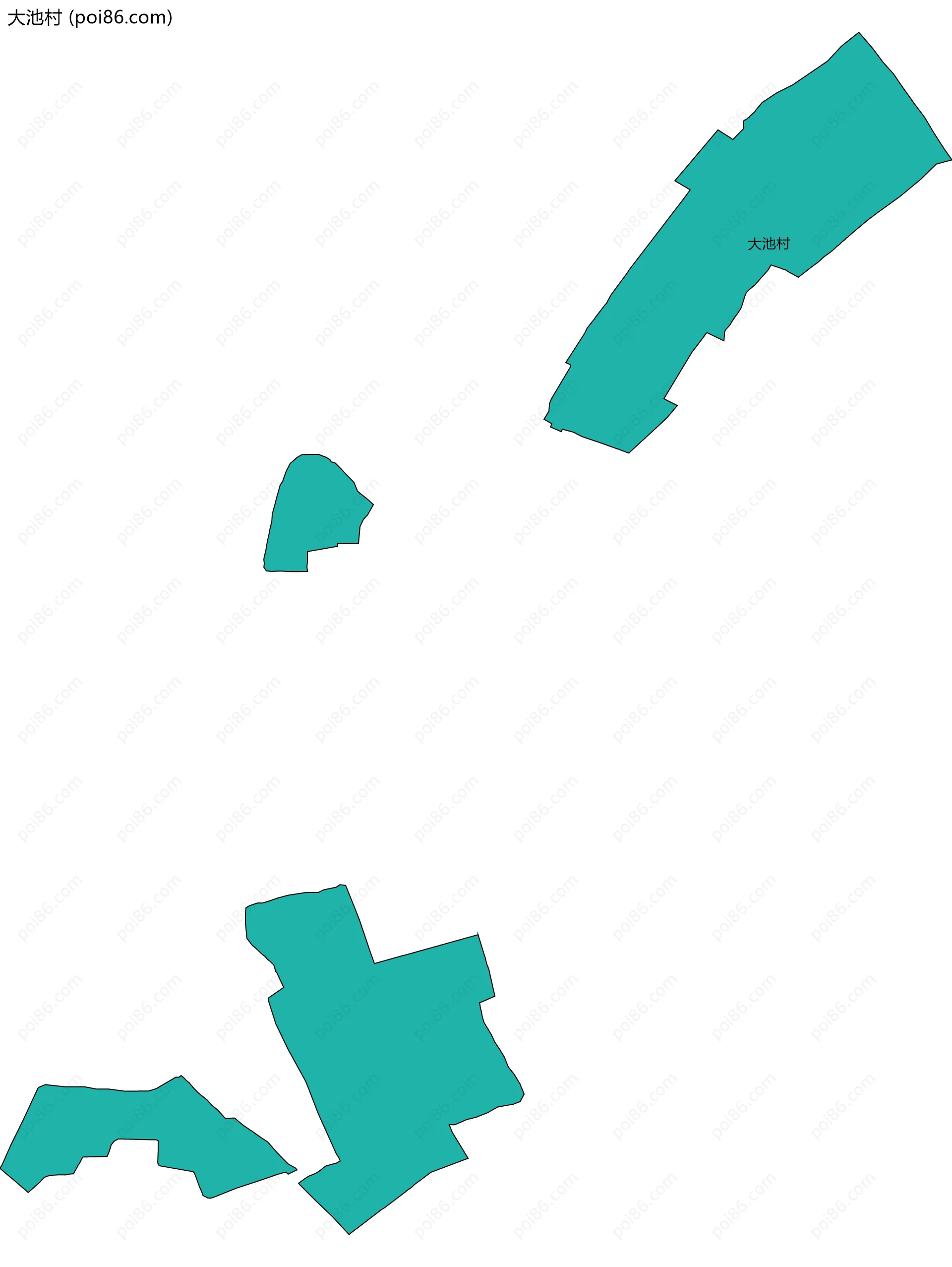 大池村边界地图