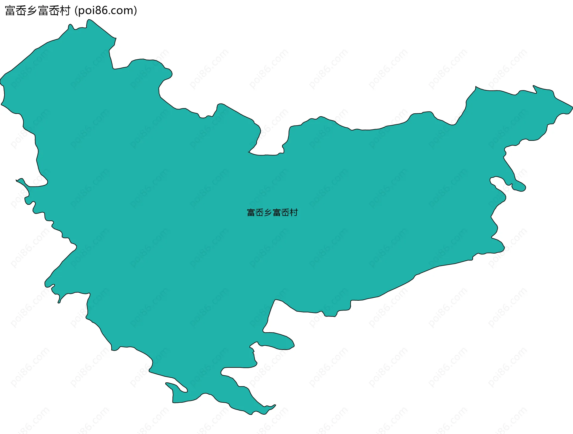 富岙乡富岙村边界地图