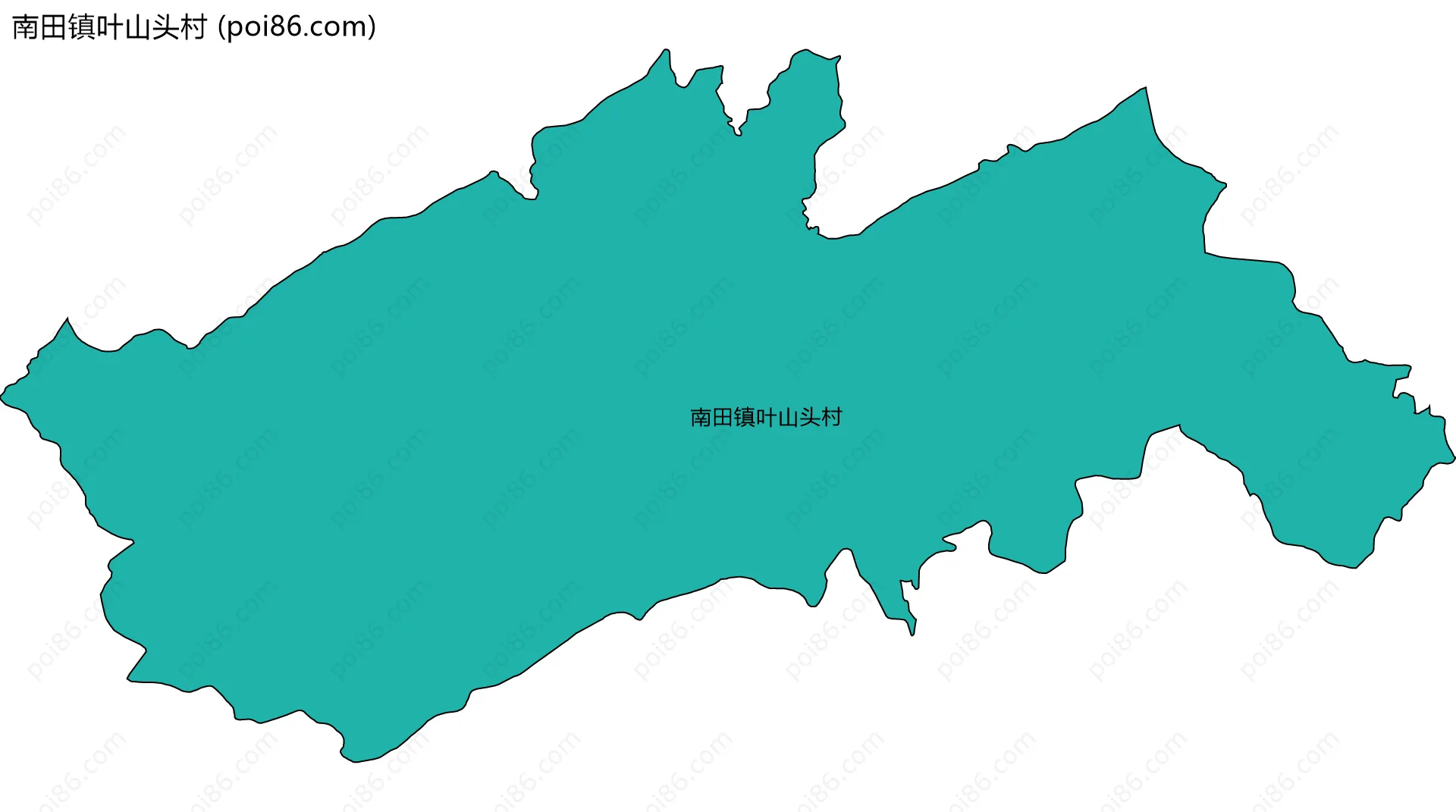南田镇叶山头村边界地图
