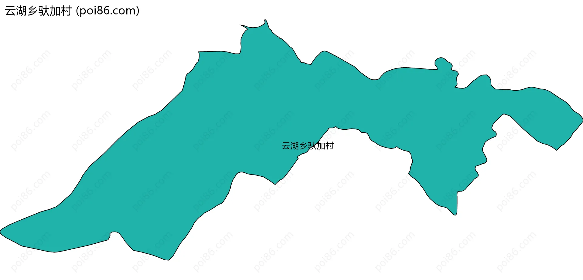 云湖乡驮加村边界地图