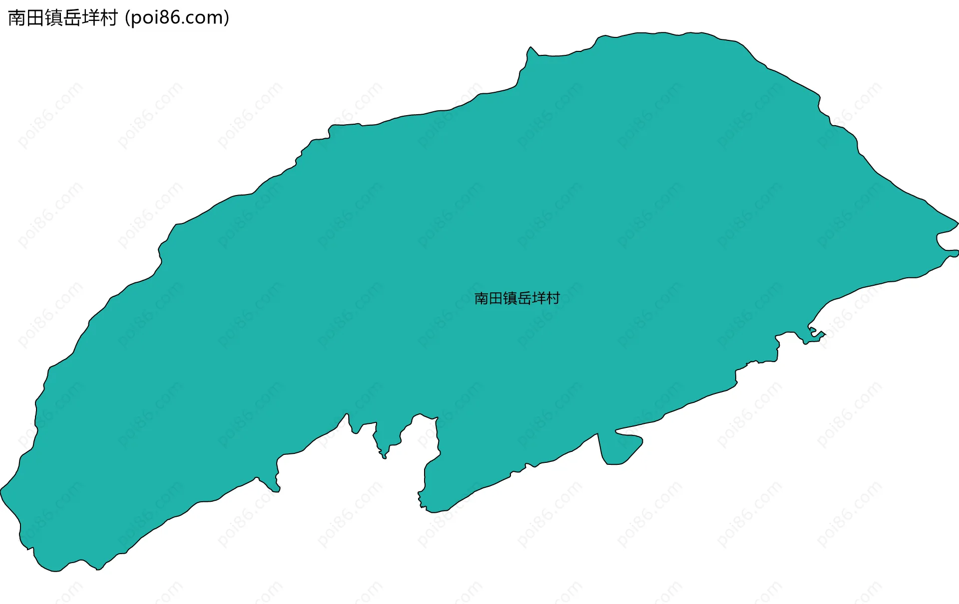 南田镇岳垟村边界地图