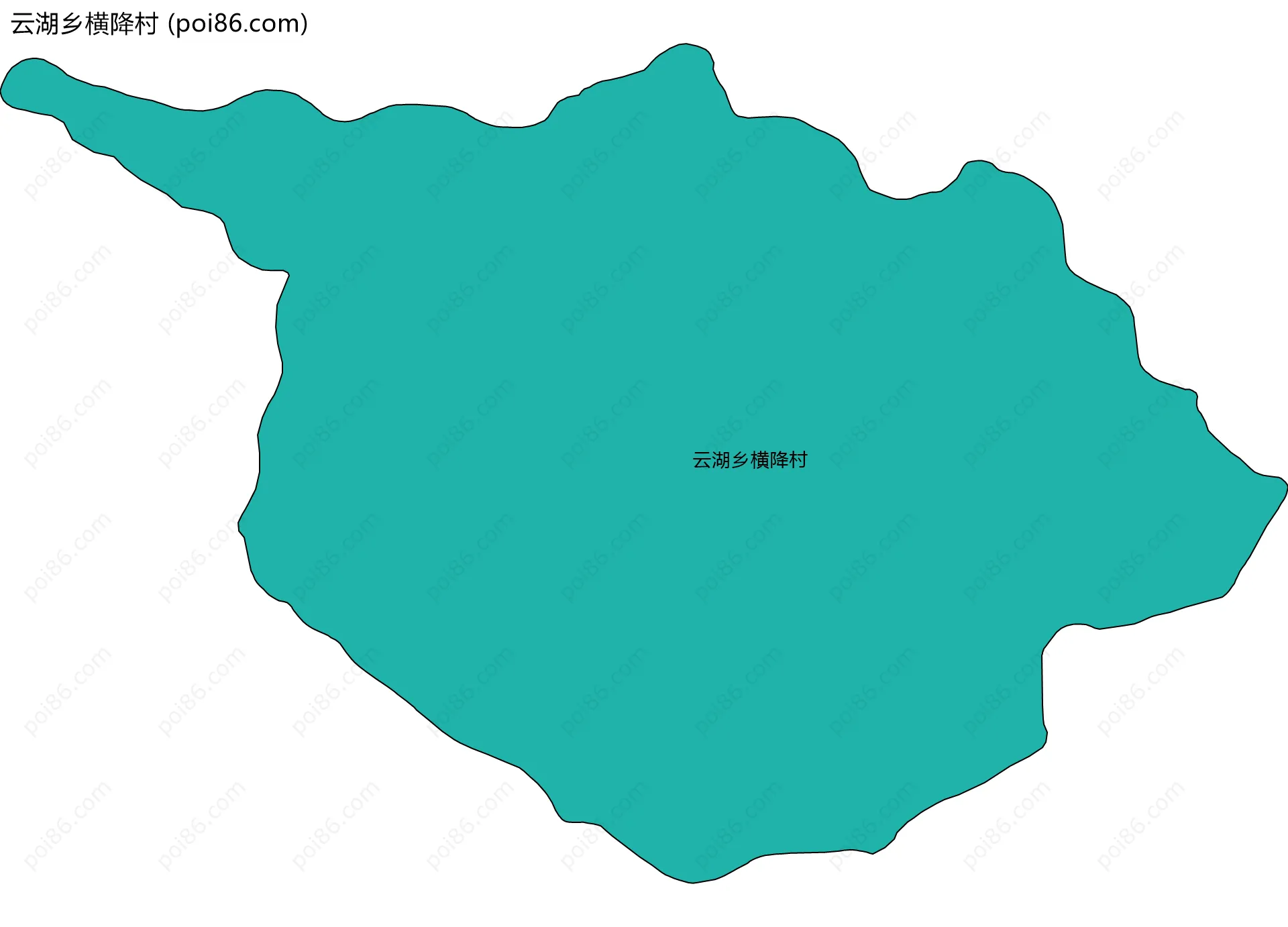 云湖乡横降村边界地图