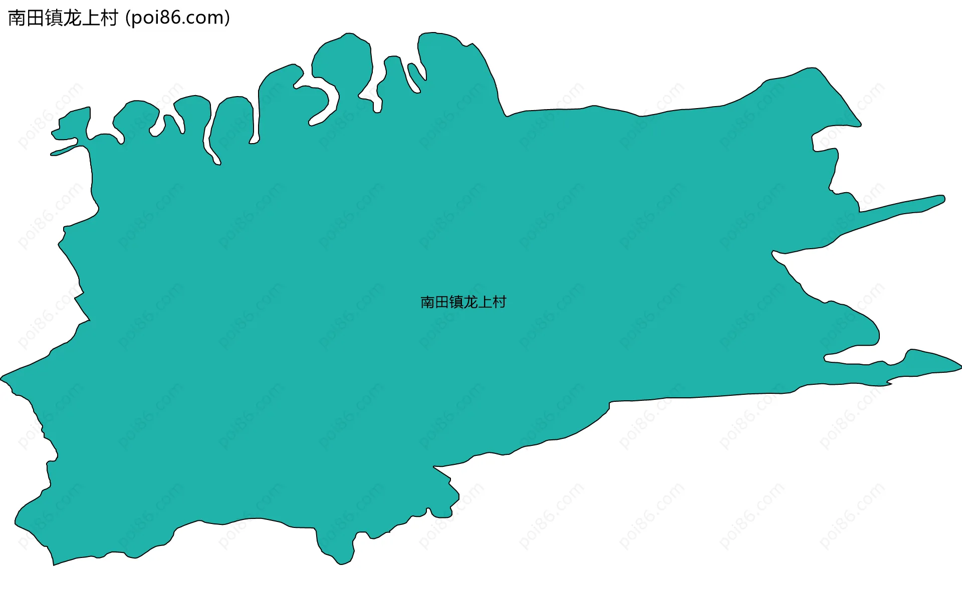 南田镇龙上村边界地图