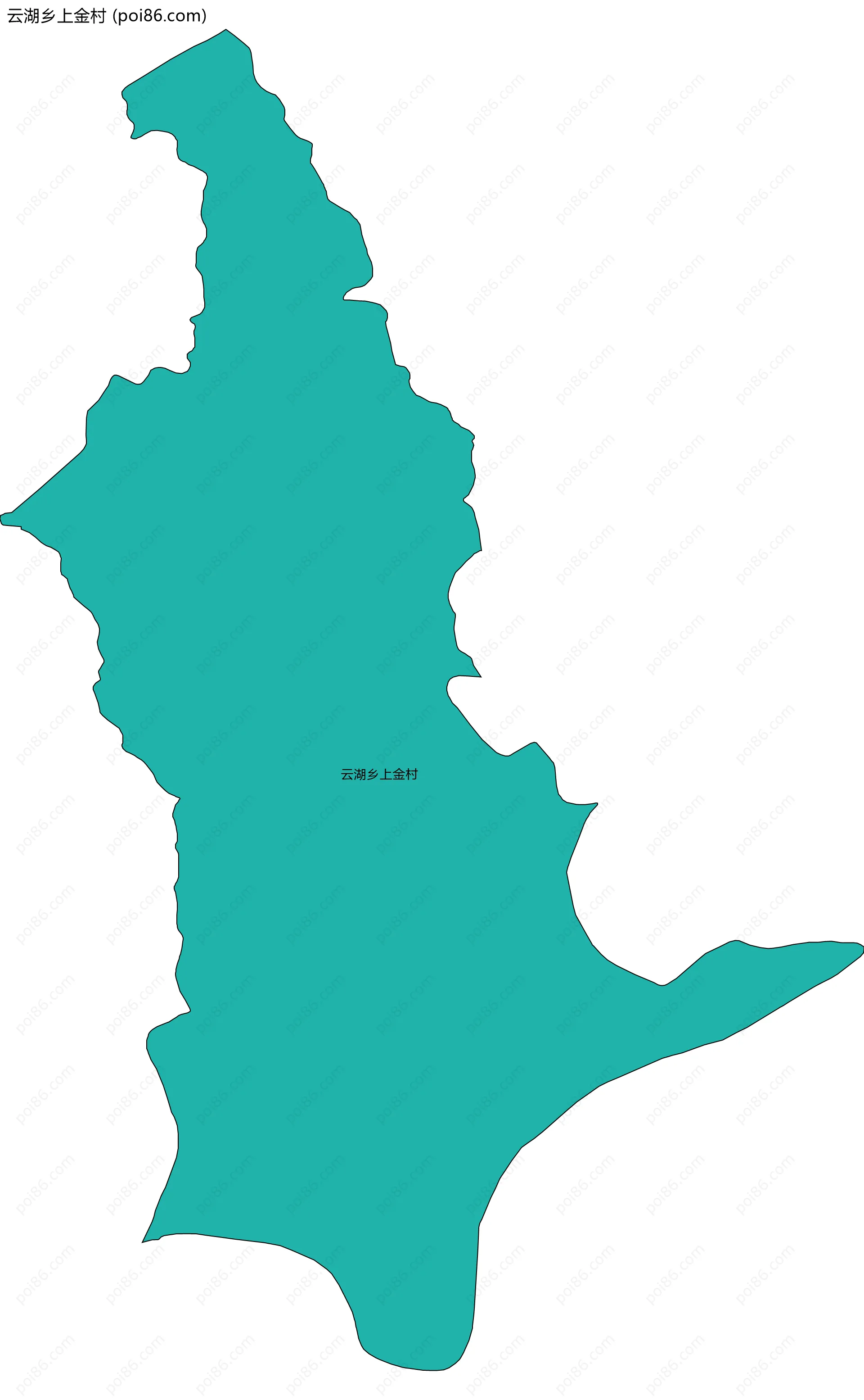 云湖乡上金村边界地图