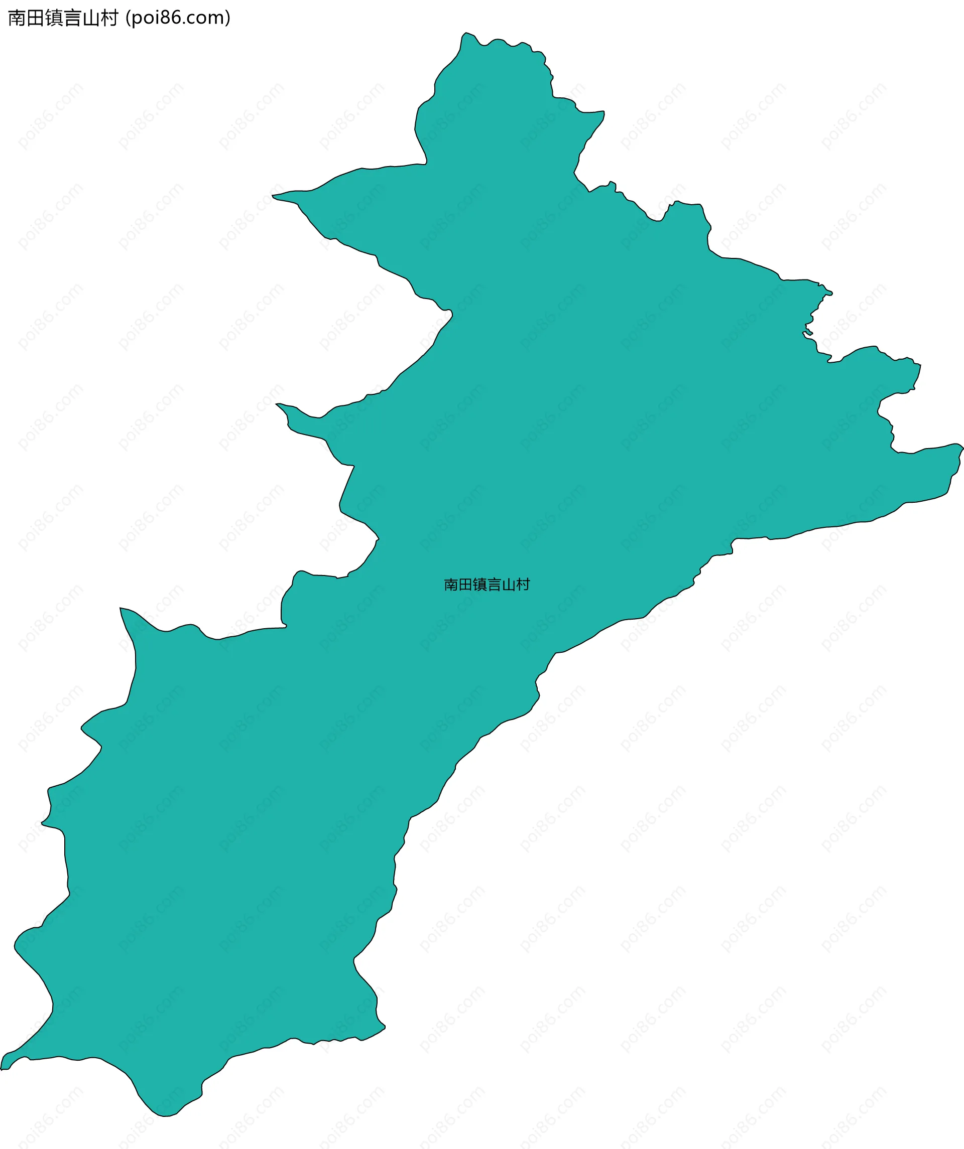 南田镇言山村边界地图