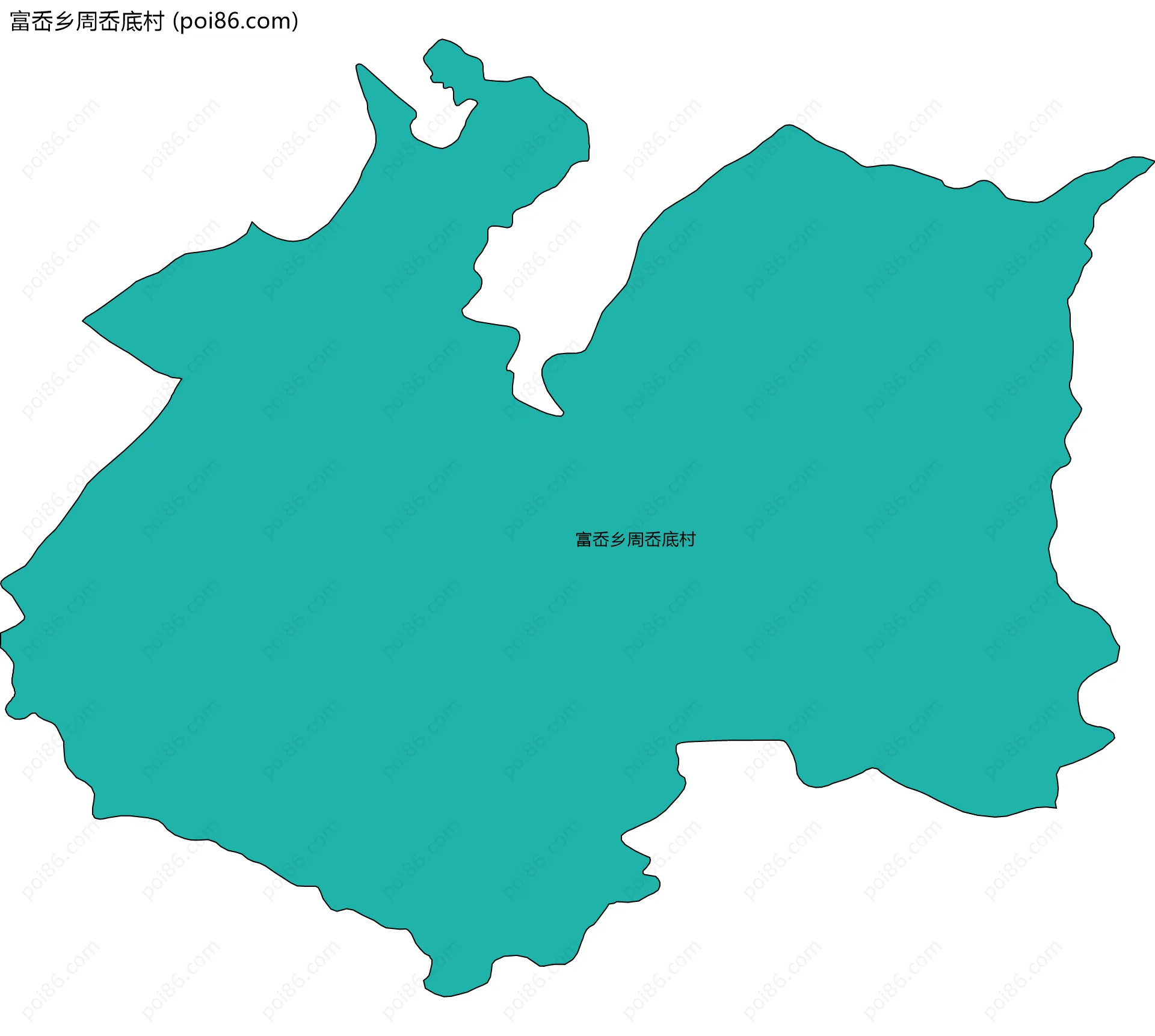 富岙乡周岙底村边界地图