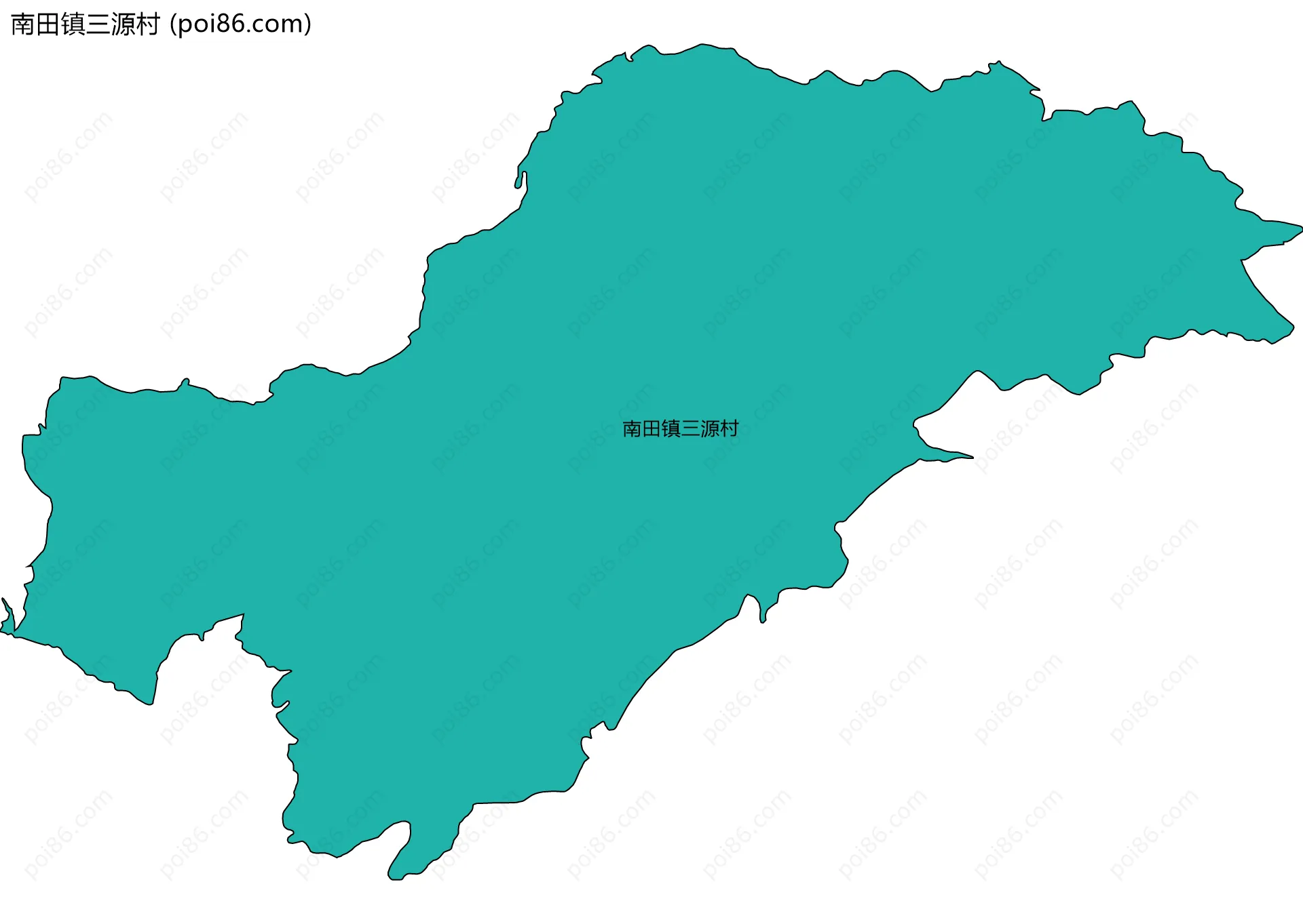 南田镇三源村边界地图