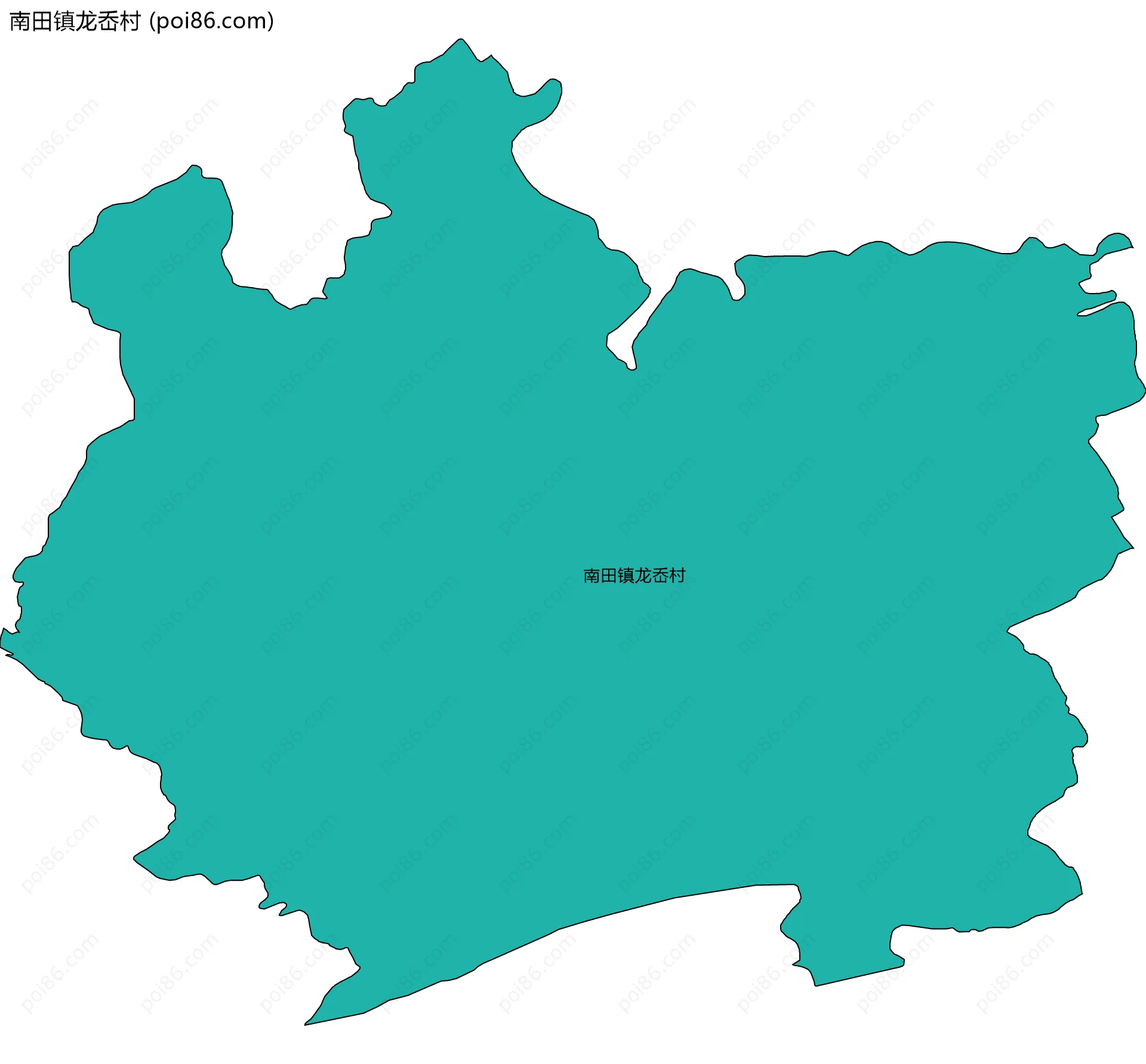 南田镇龙岙村边界地图