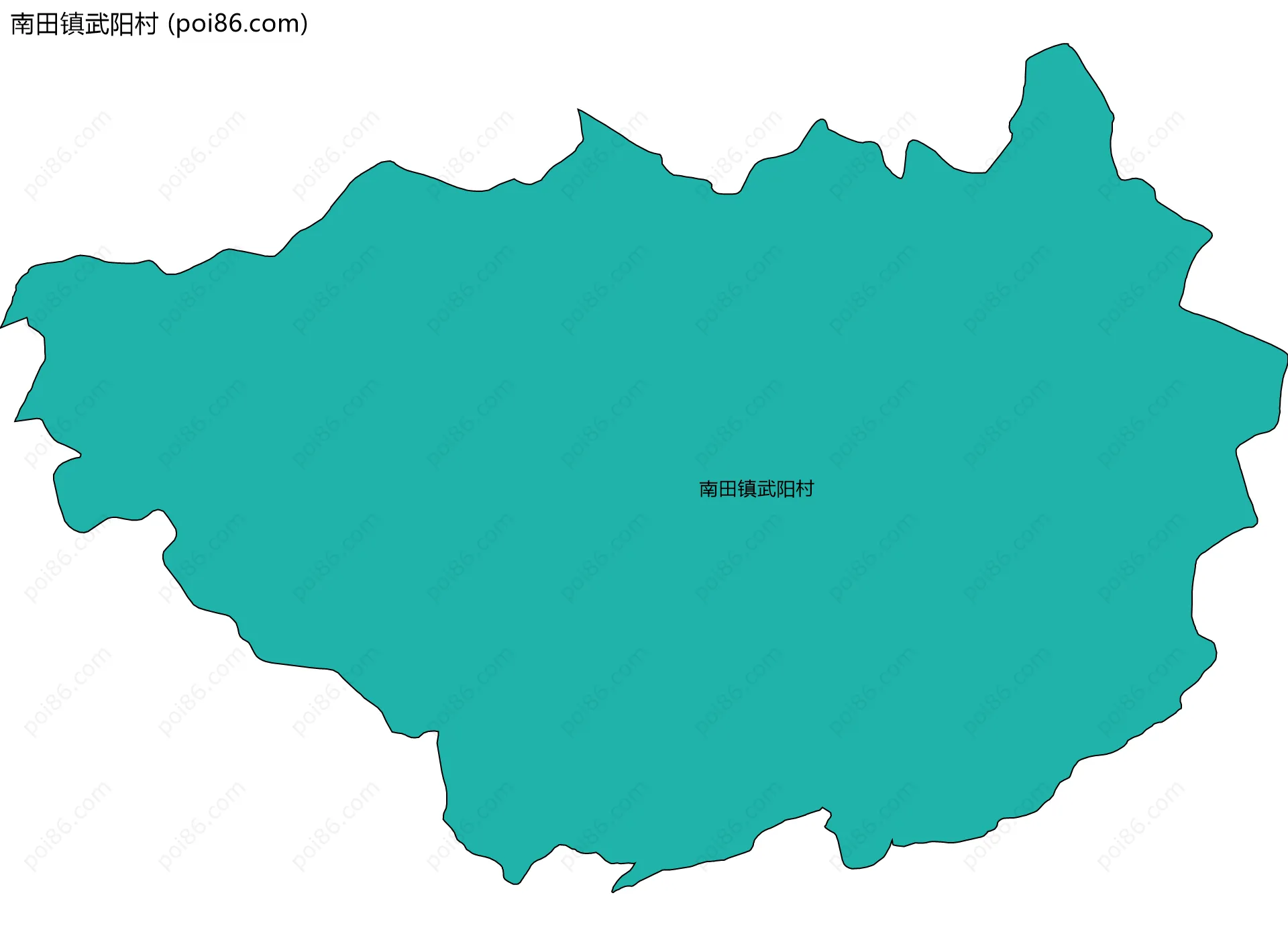 南田镇武阳村边界地图