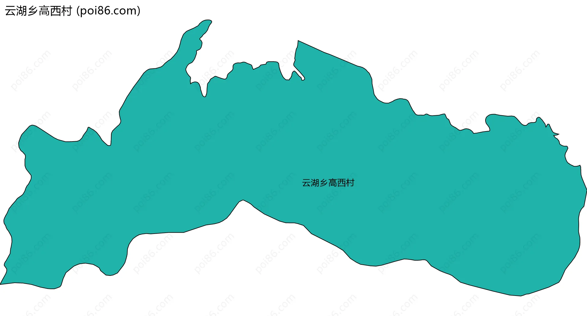 云湖乡高西村边界地图