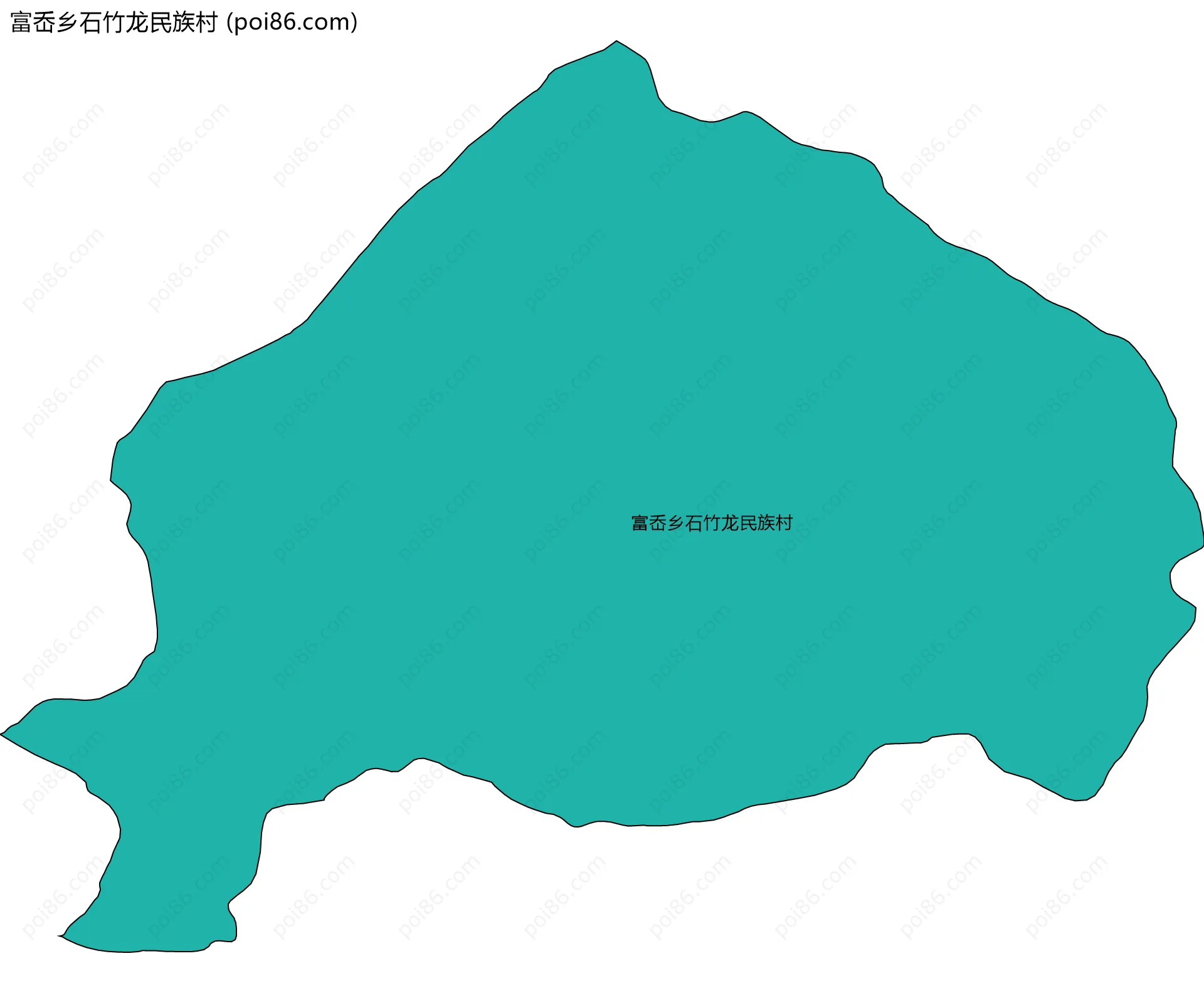 富岙乡石竹龙民族村边界地图