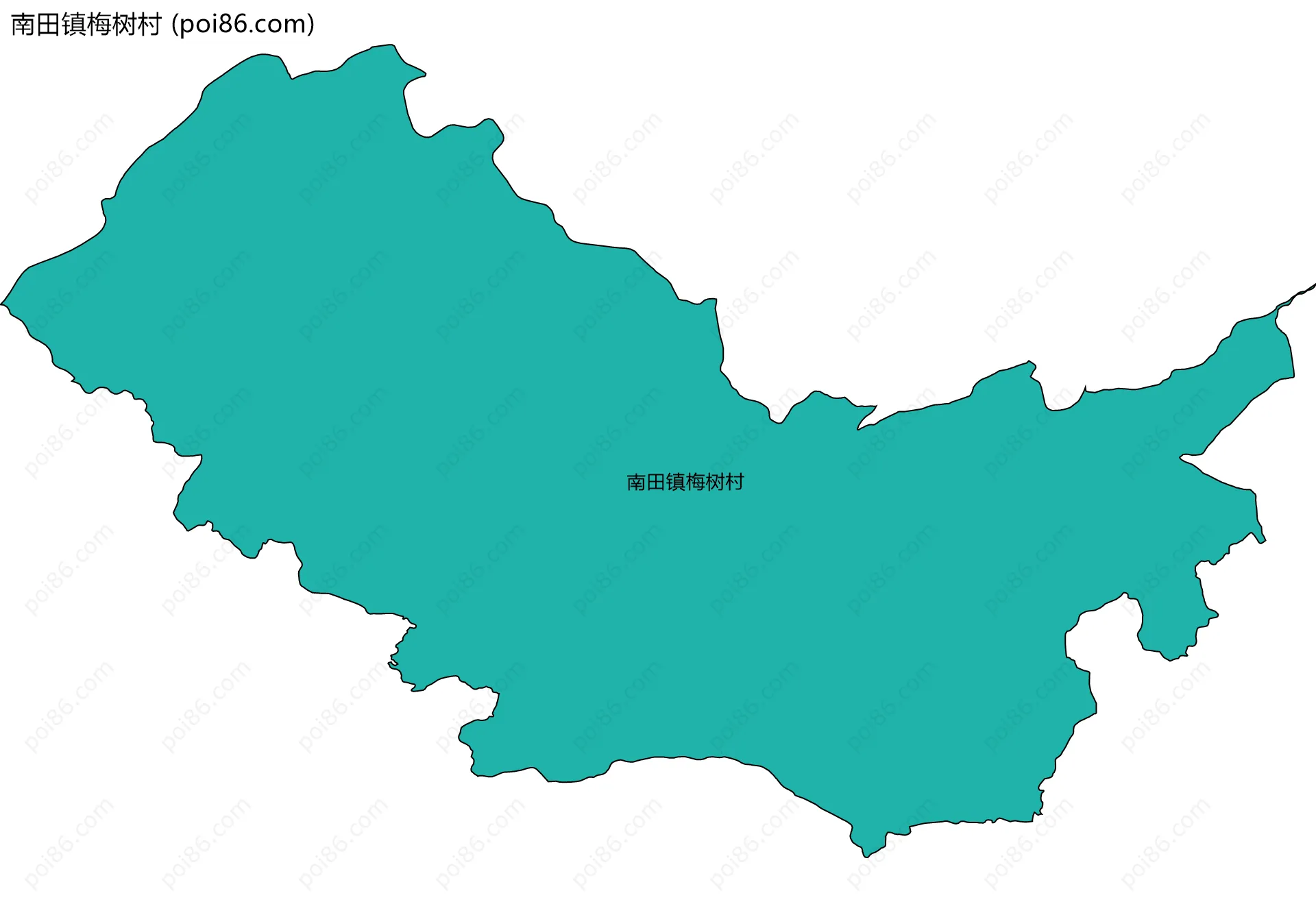 南田镇梅树村边界地图