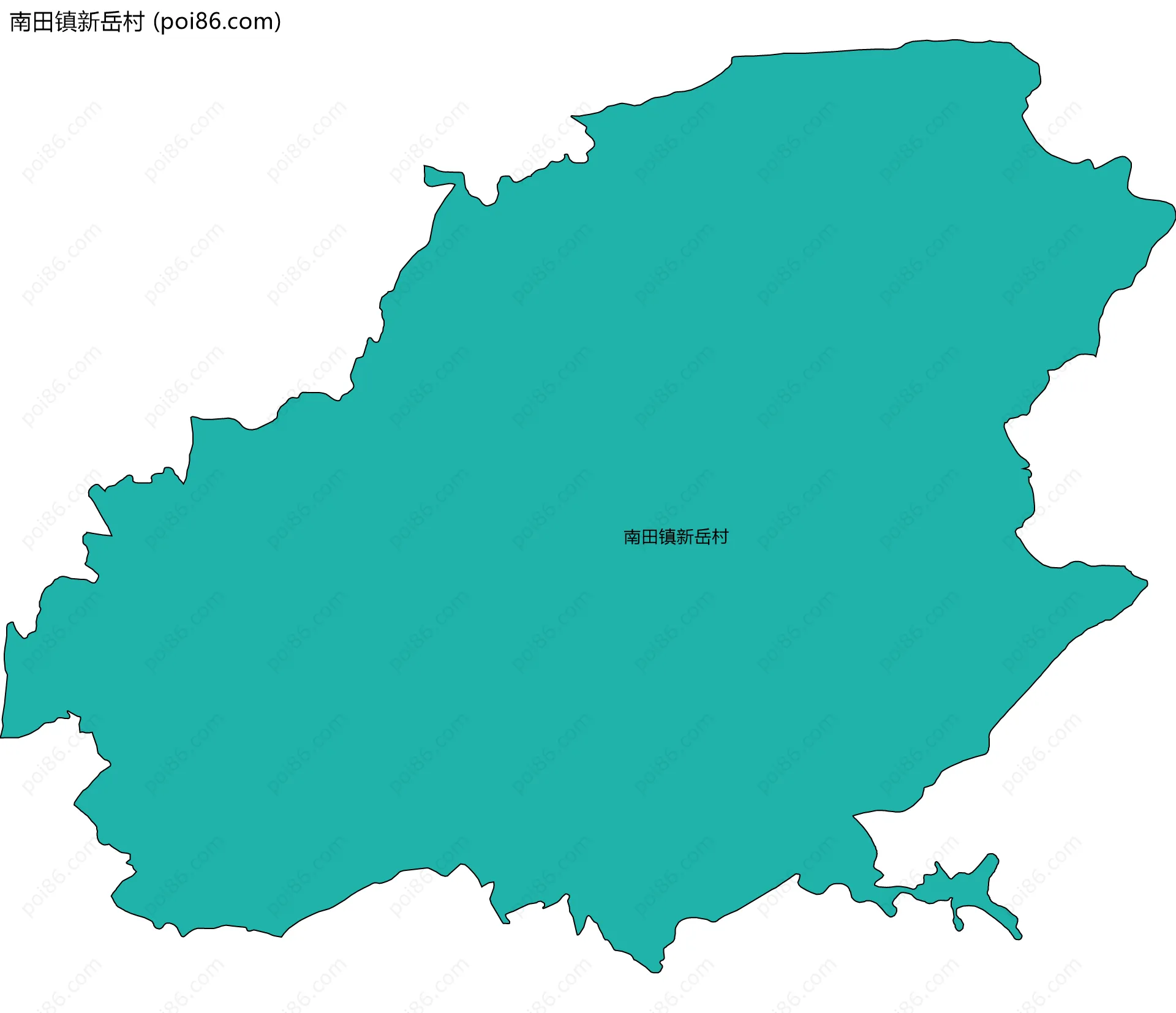 南田镇新岳村边界地图