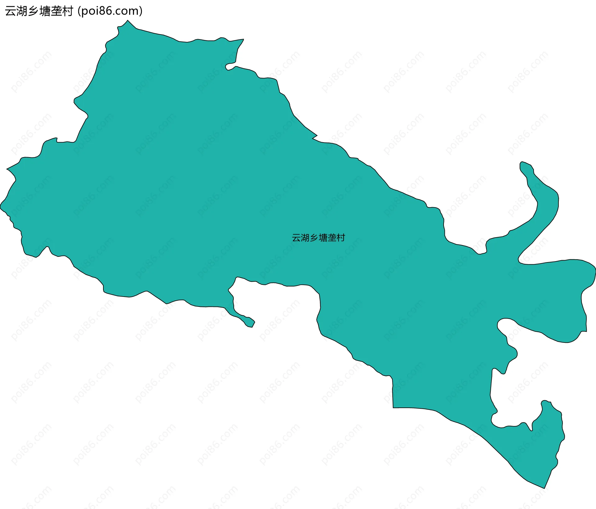 云湖乡塘垄村边界地图