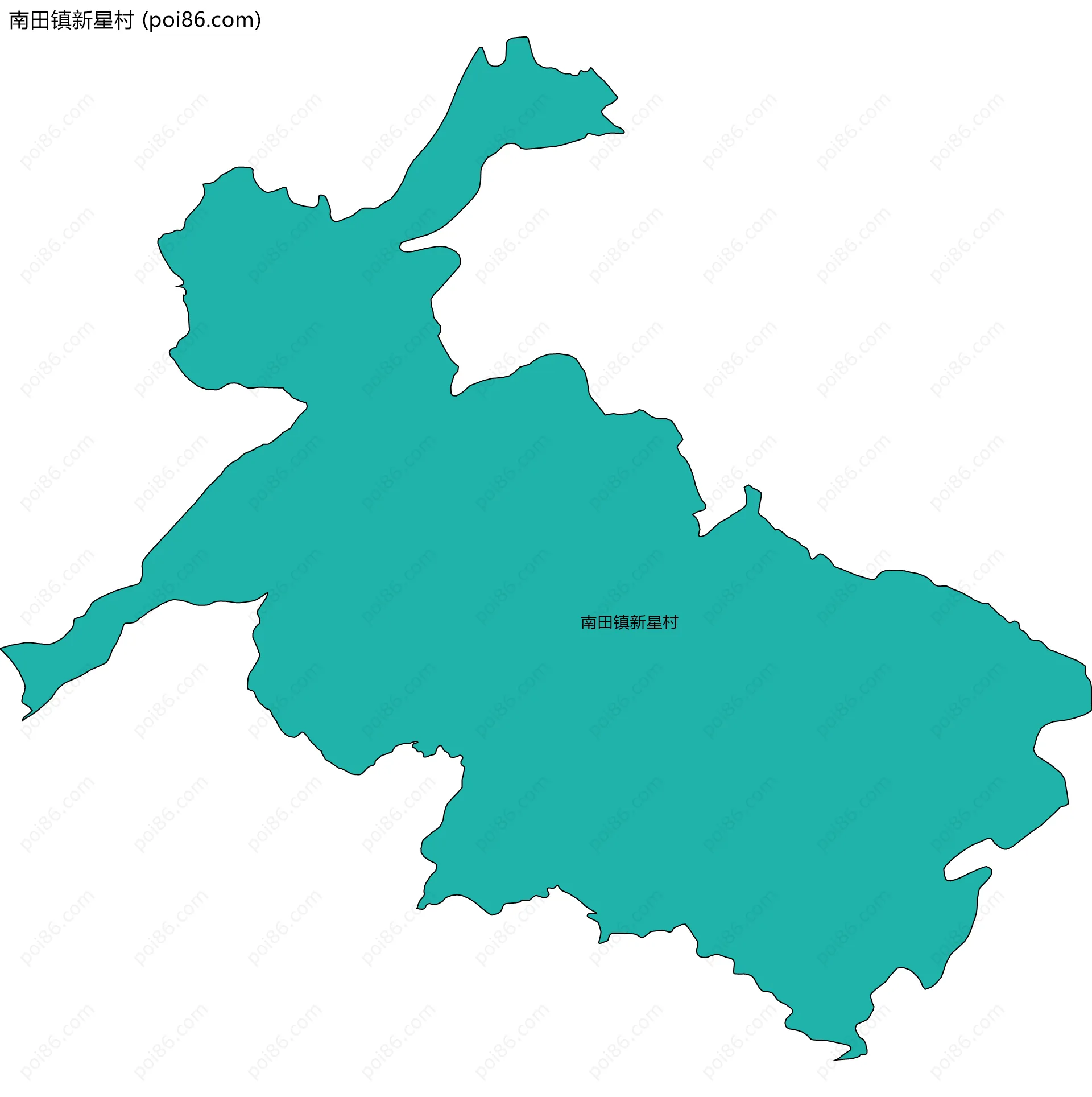 南田镇新星村边界地图