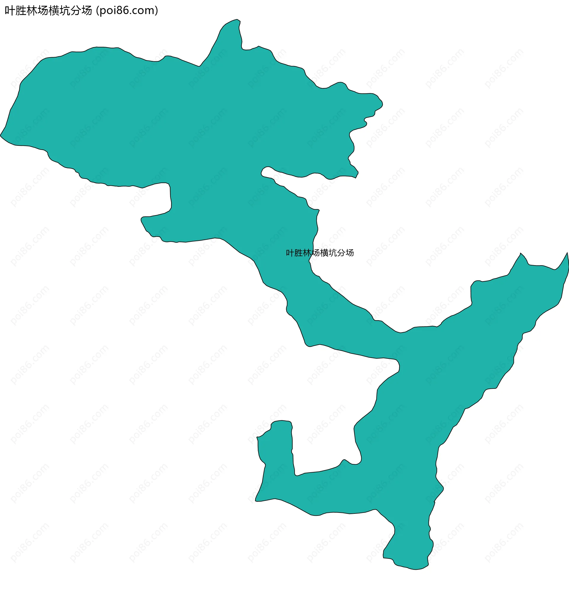 叶胜林场横坑分场边界地图