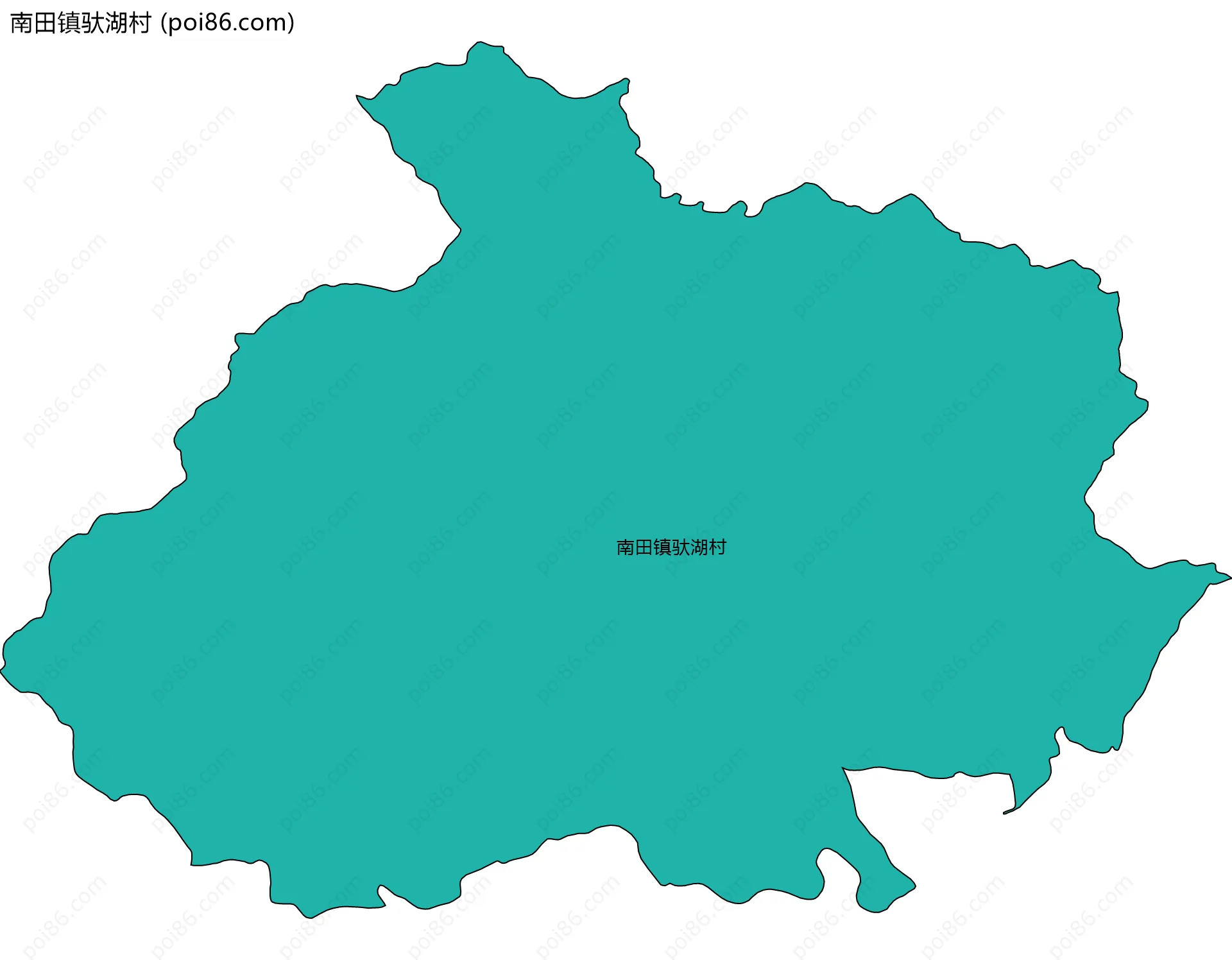 南田镇驮湖村边界地图