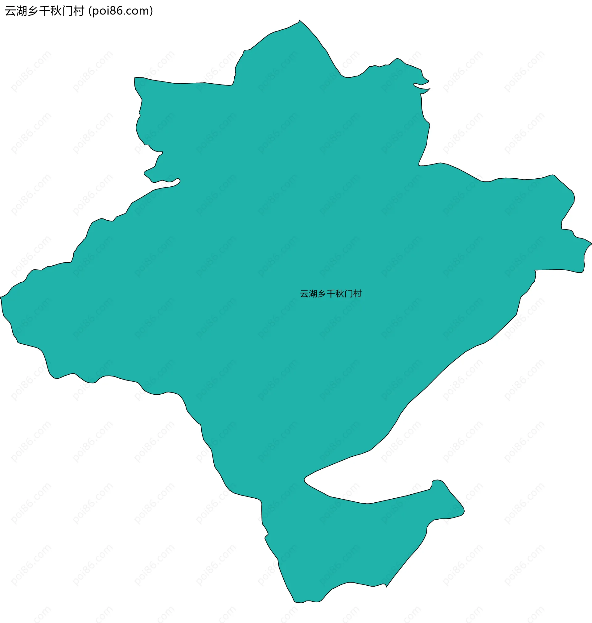 云湖乡千秋门村边界地图