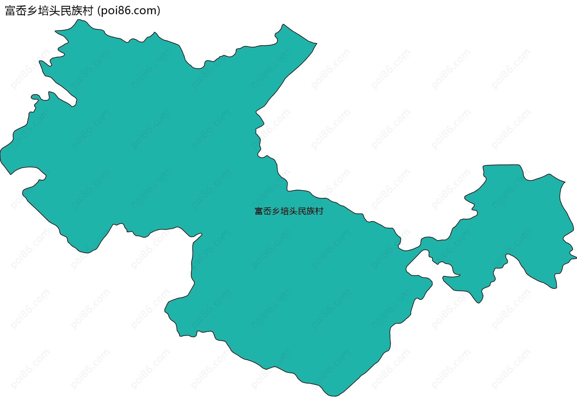 富岙乡培头民族村边界地图