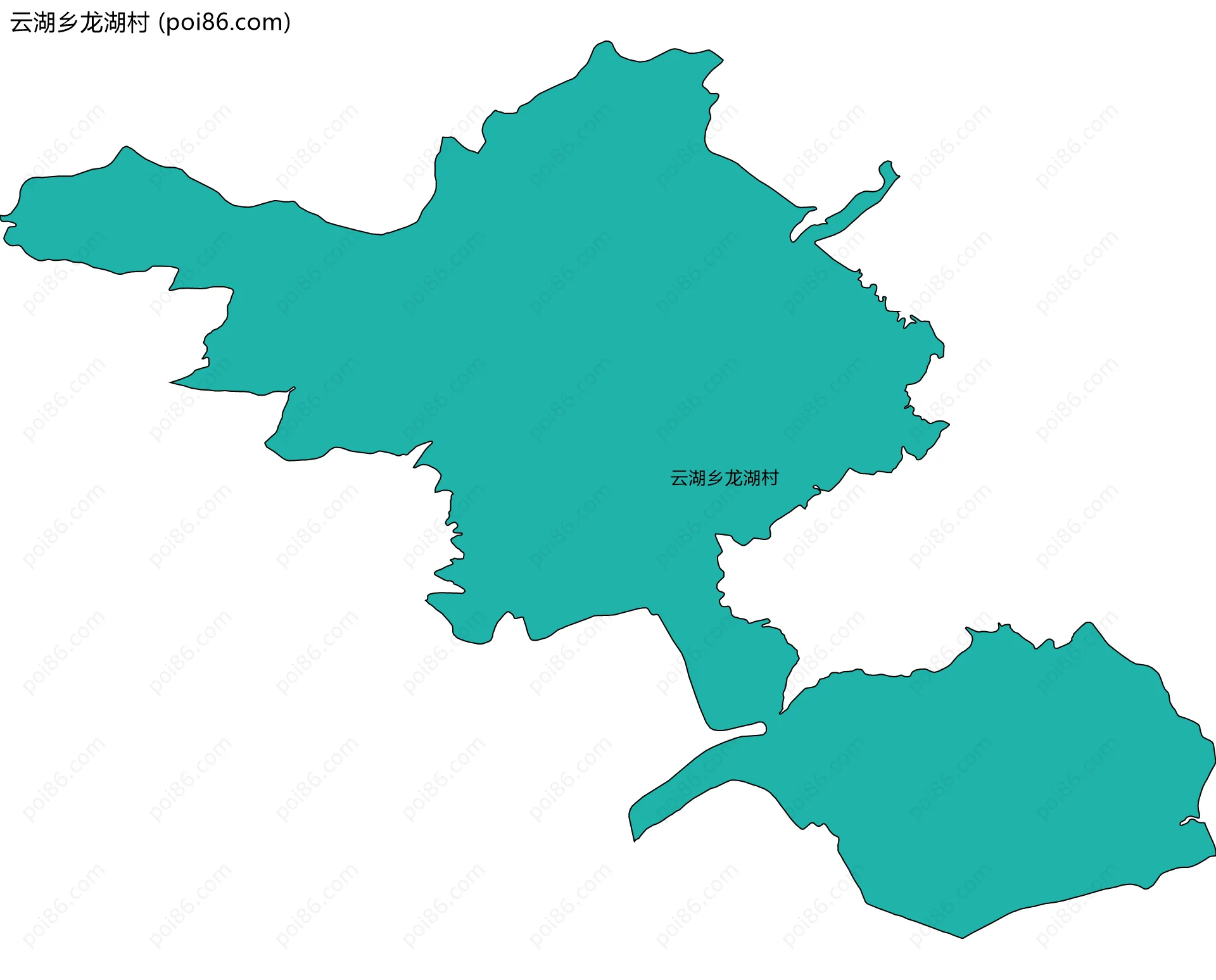 云湖乡龙湖村边界地图