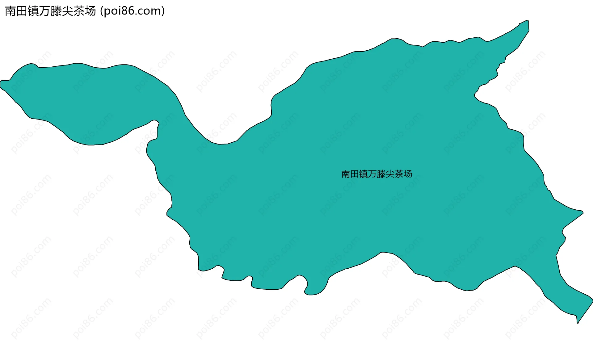 南田镇万滕尖茶场边界地图