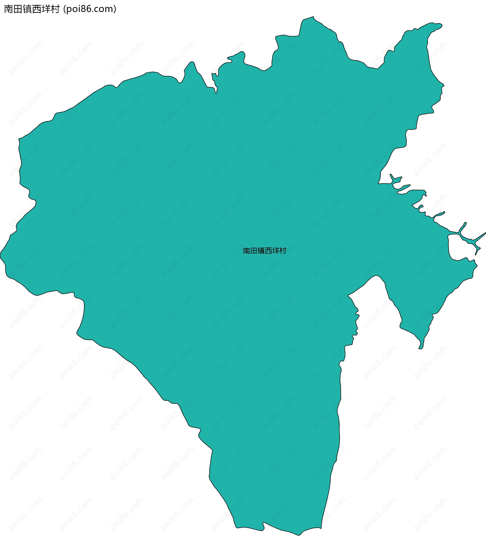 南田镇西垟村边界地图