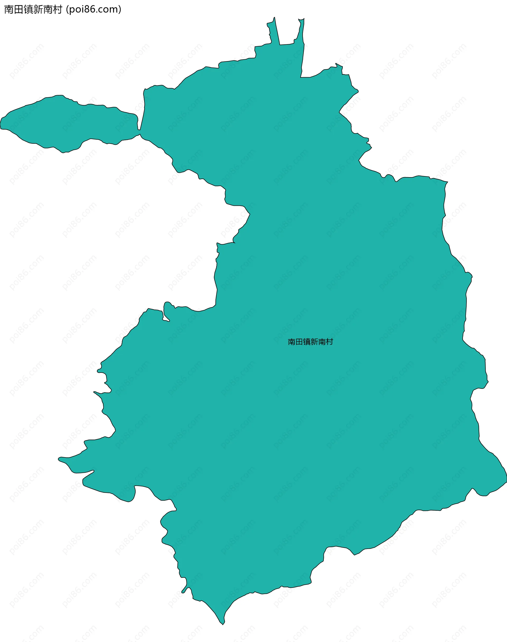 南田镇新南村边界地图
