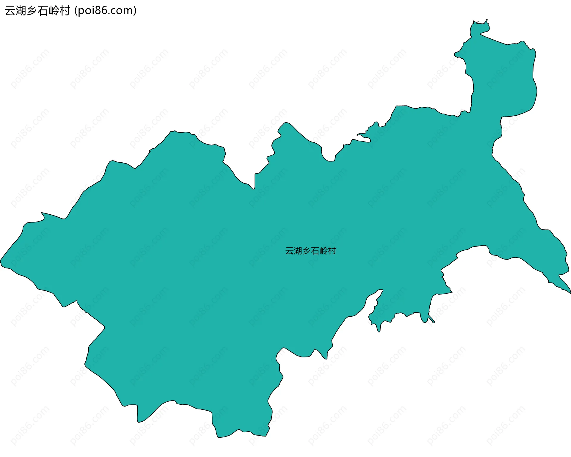 云湖乡石岭村边界地图