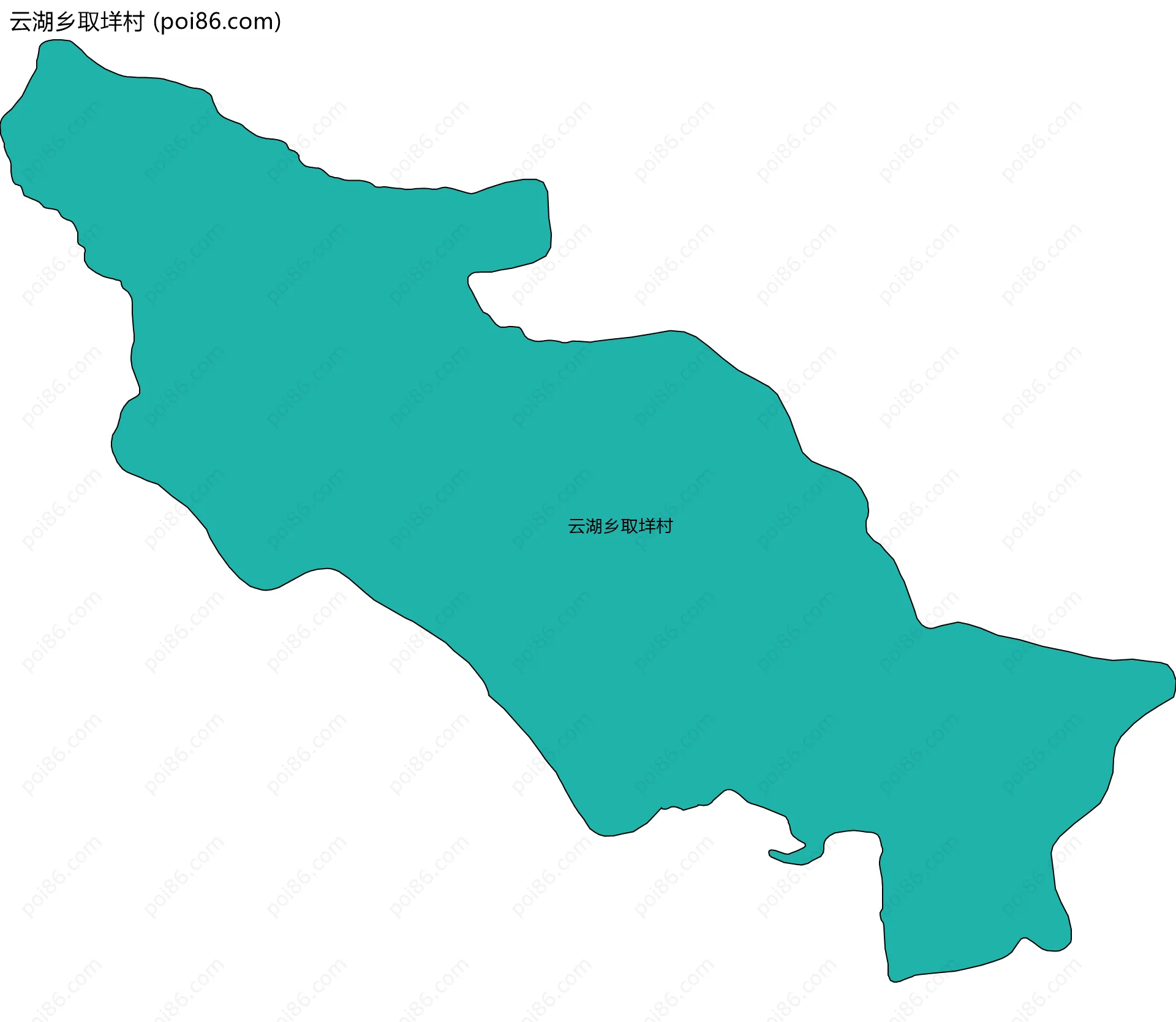 云湖乡取垟村边界地图