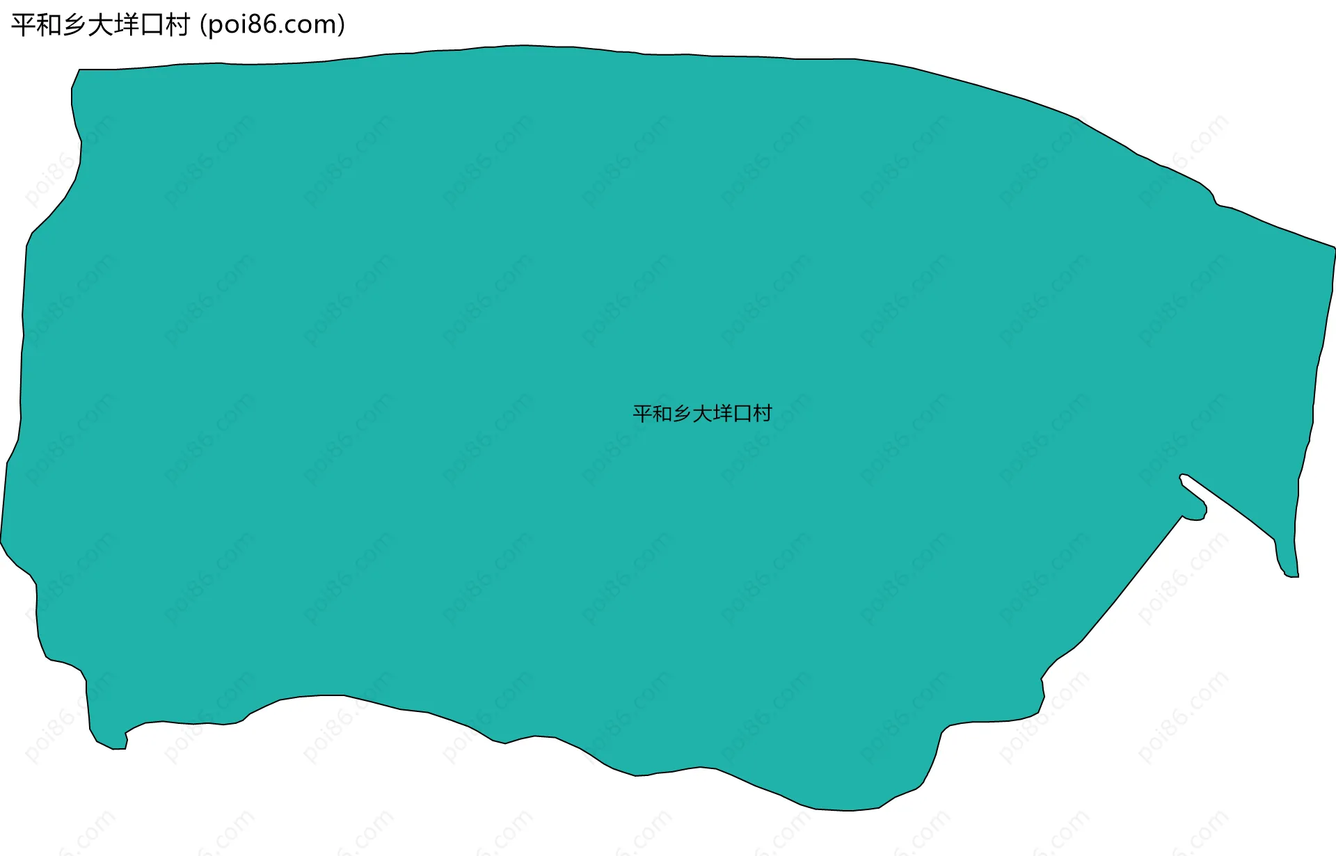 平和乡大垟口村边界地图