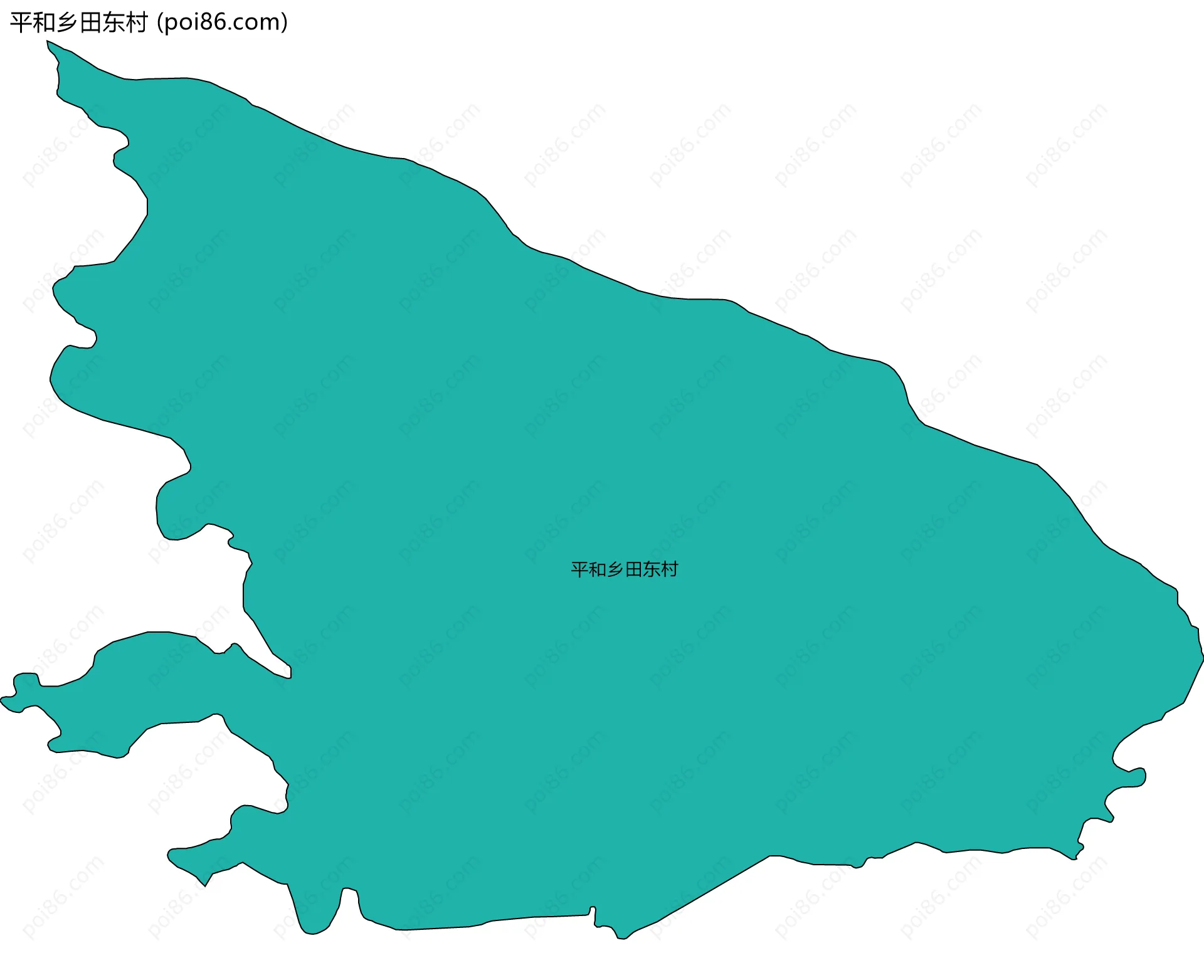 平和乡田东村边界地图