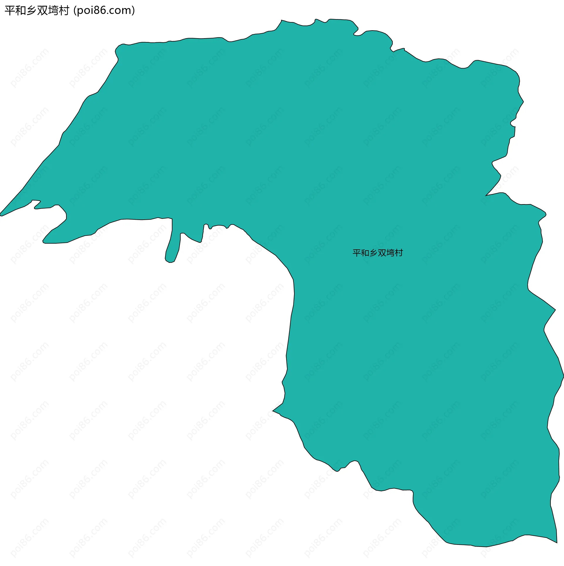 平和乡双塆村边界地图