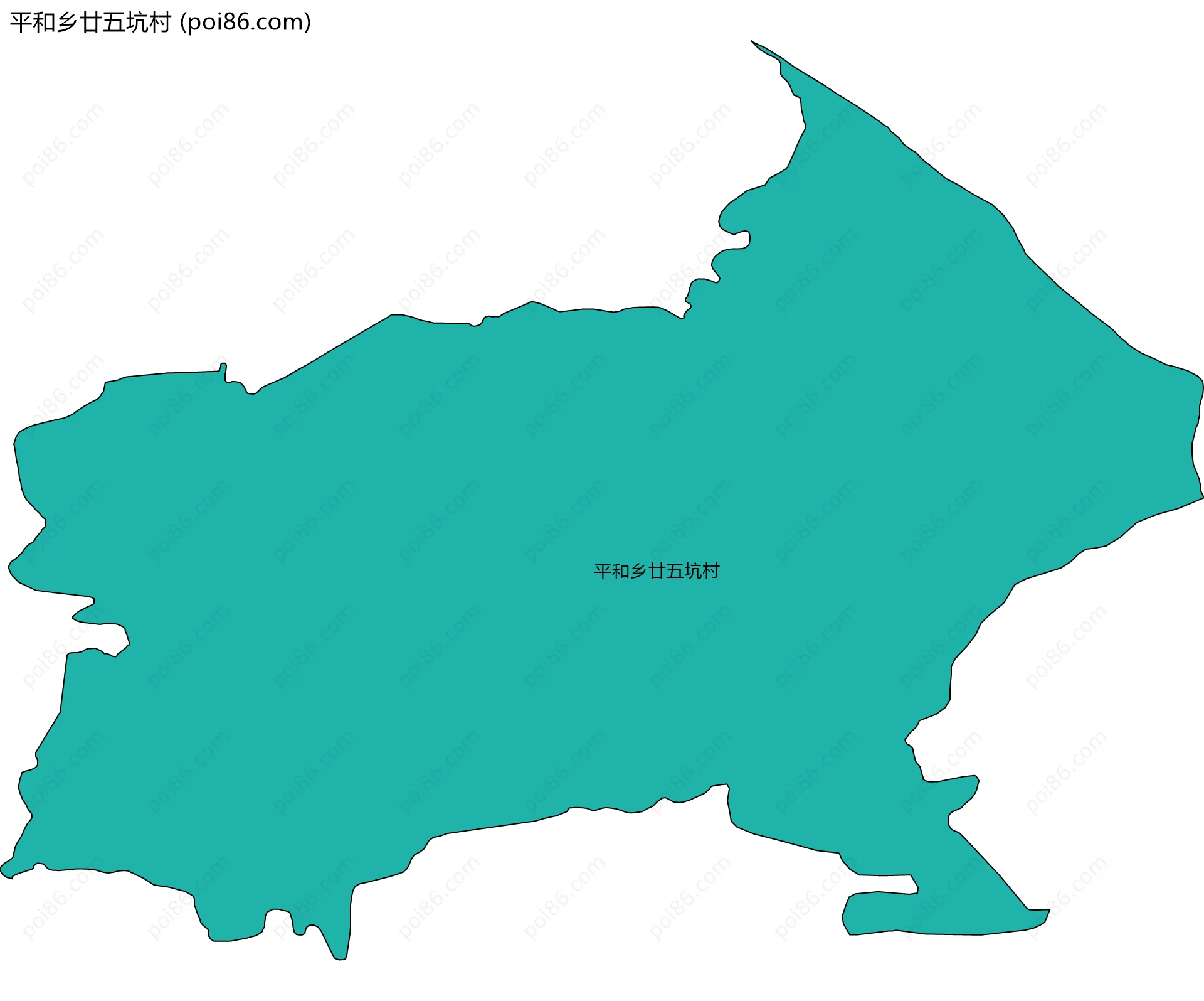 平和乡廿五坑村边界地图
