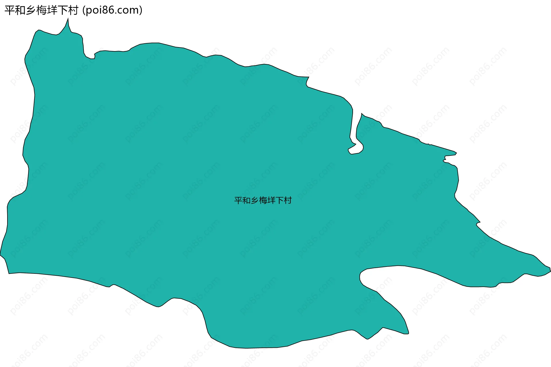 平和乡梅垟下村边界地图
