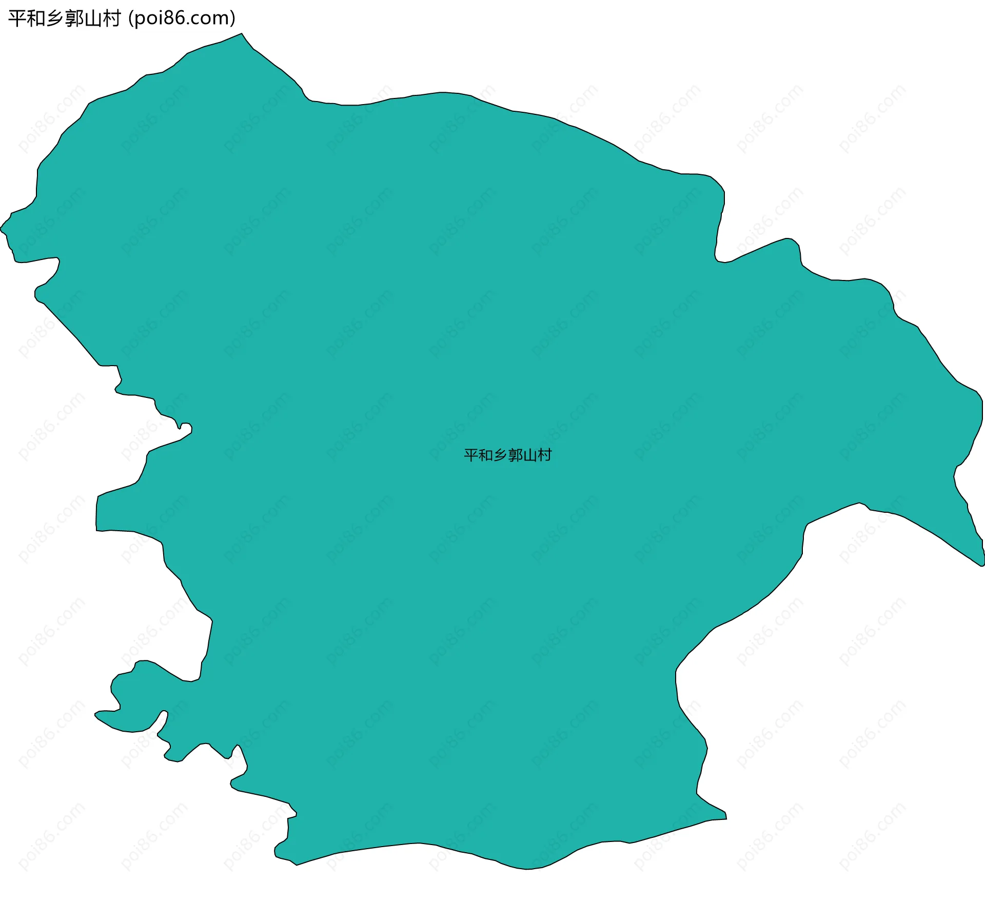 平和乡郭山村边界地图