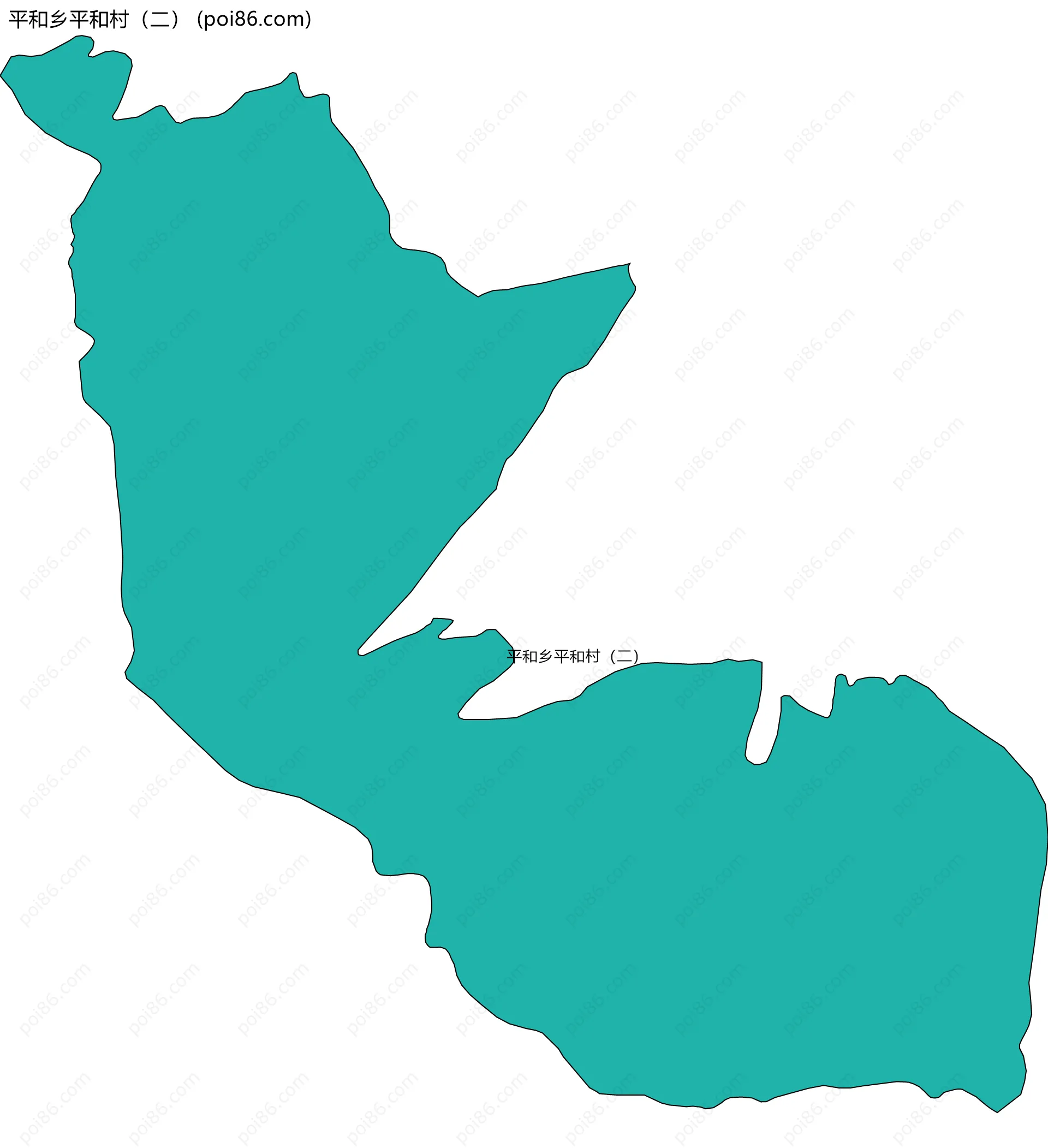 平和乡平和村（二）边界地图