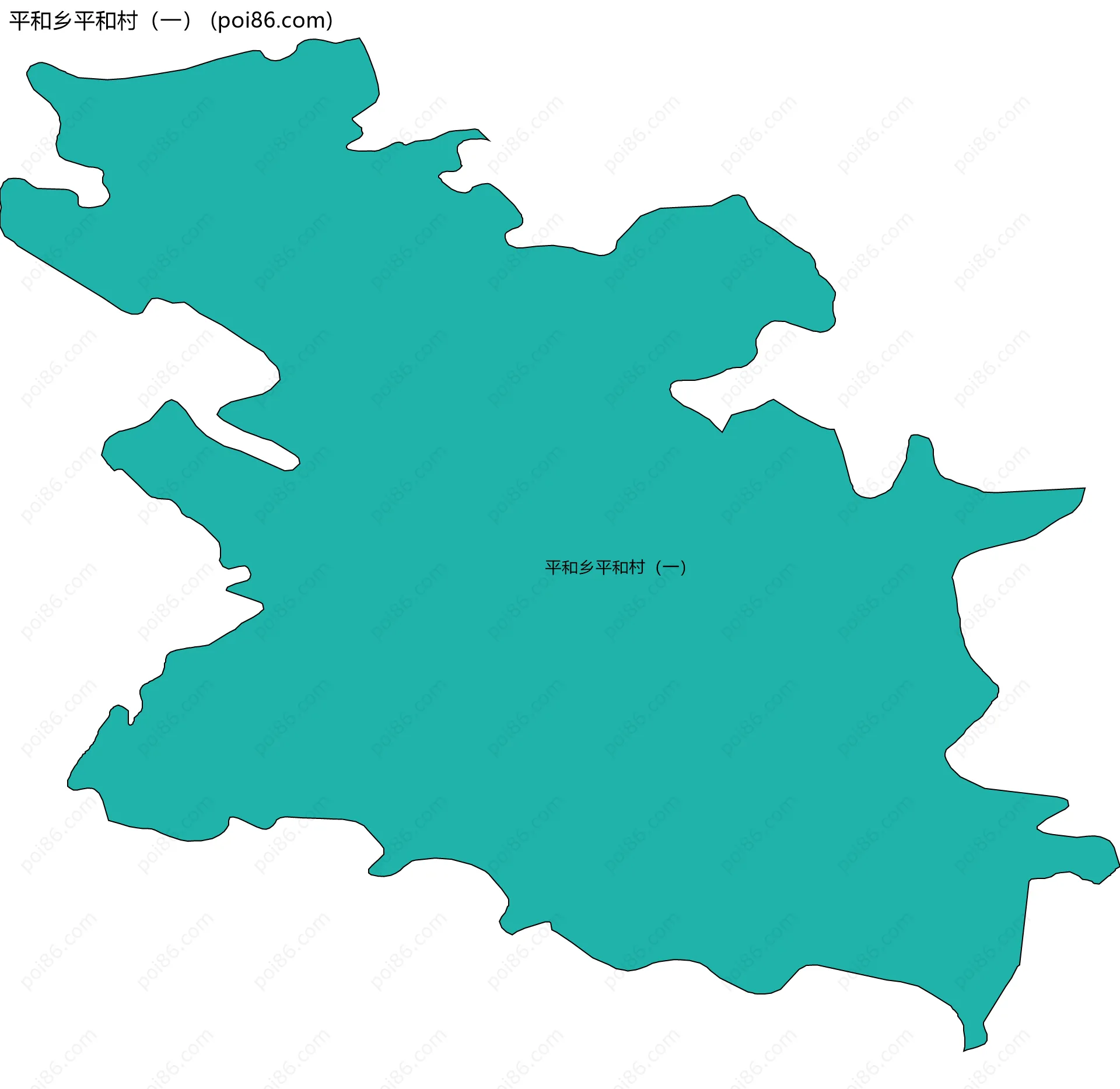 平和乡平和村（一）边界地图