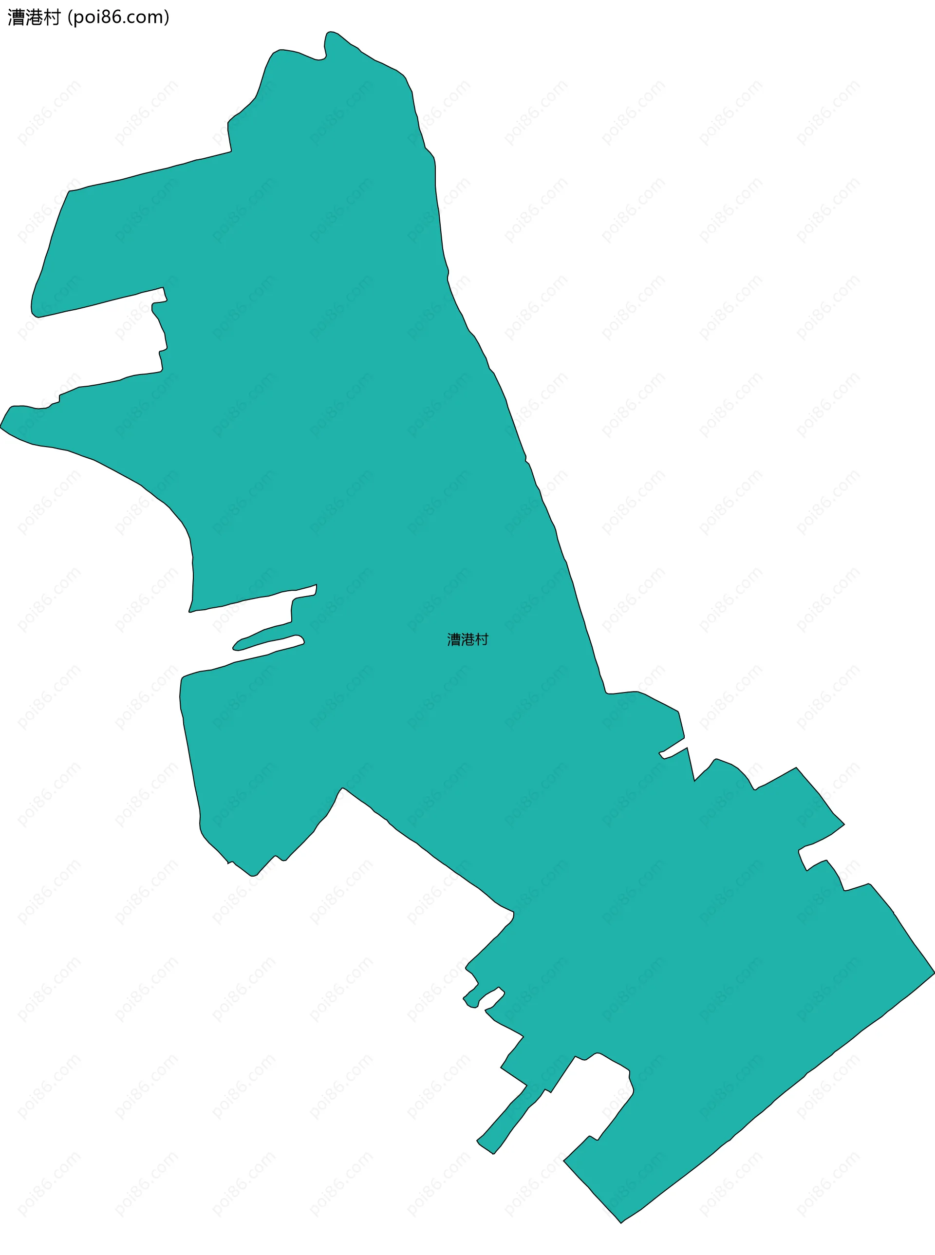 漕港村边界地图