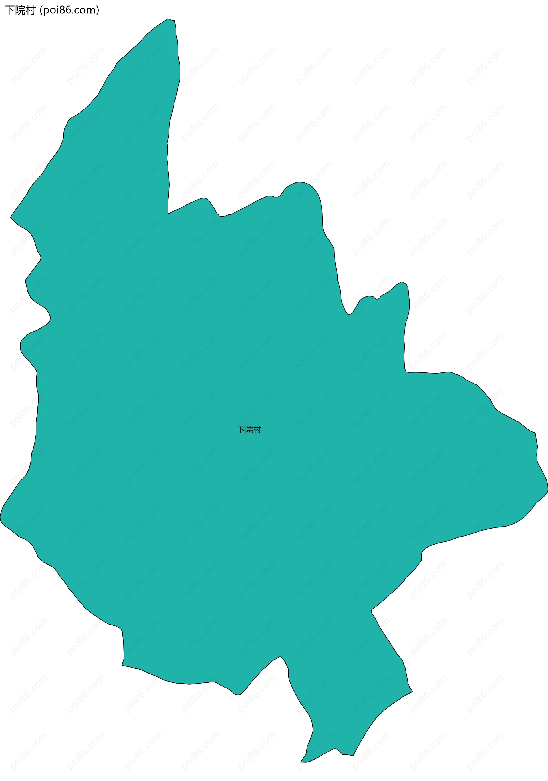 下院村边界地图