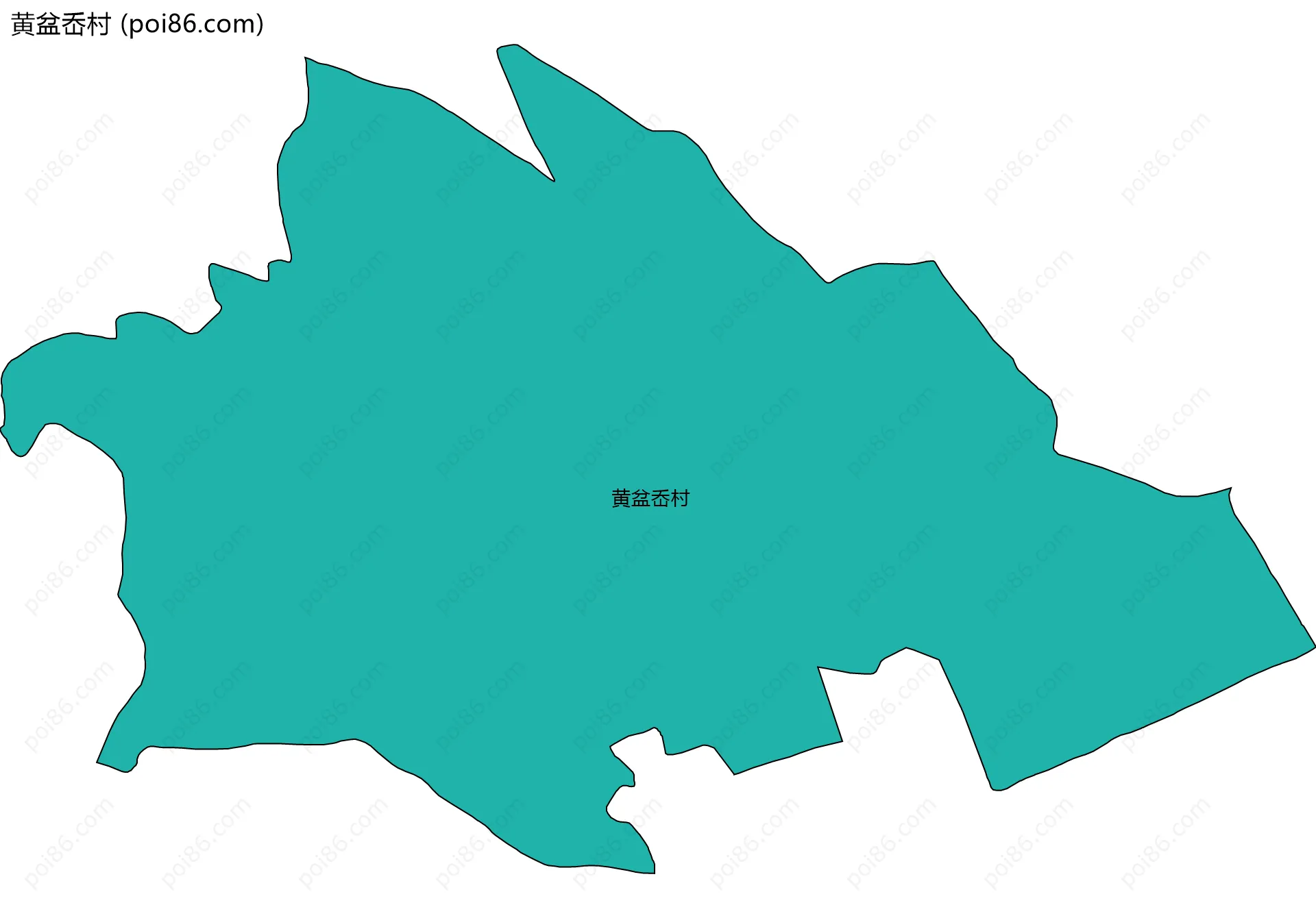黄盆岙村边界地图