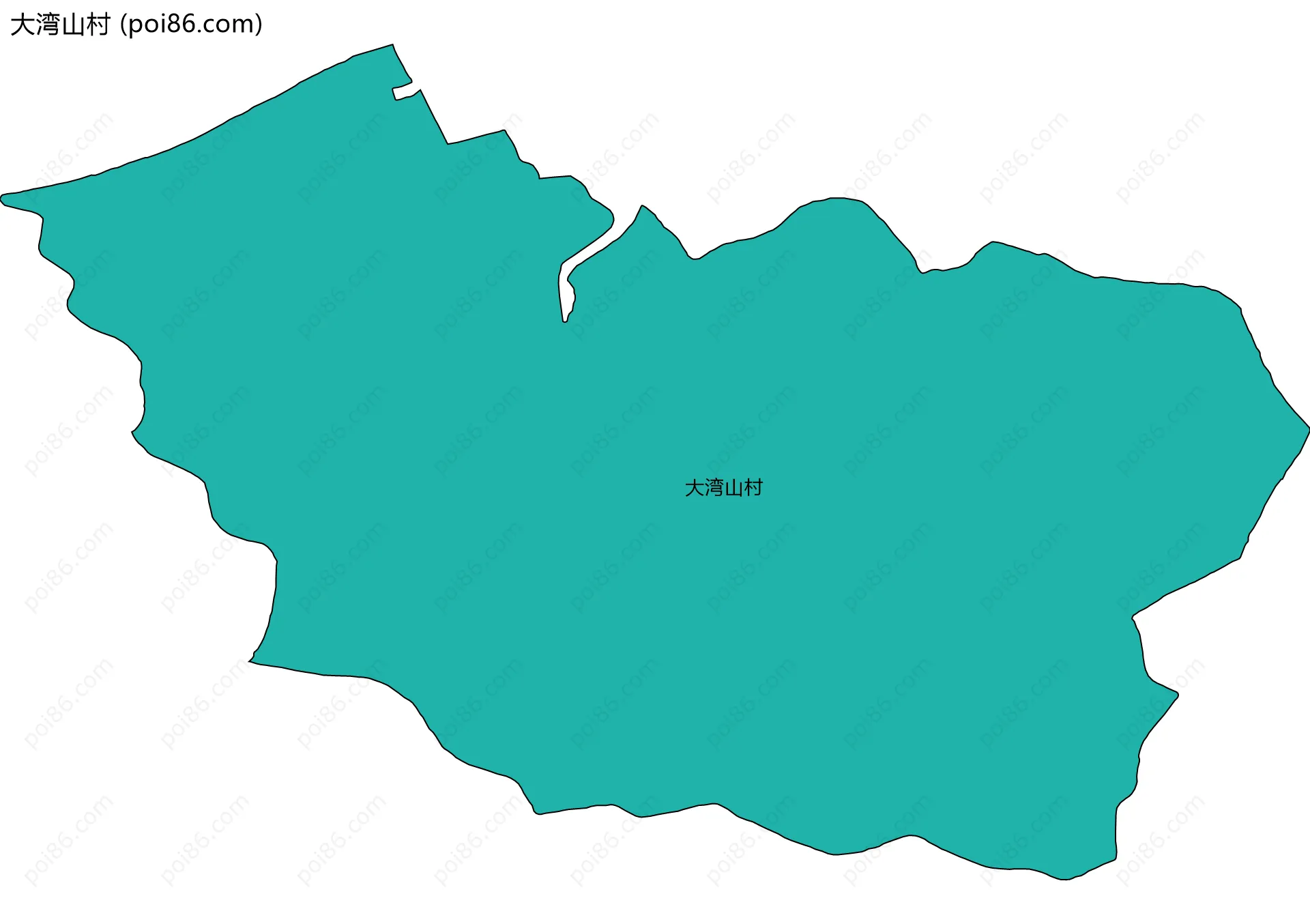 大湾山村边界地图