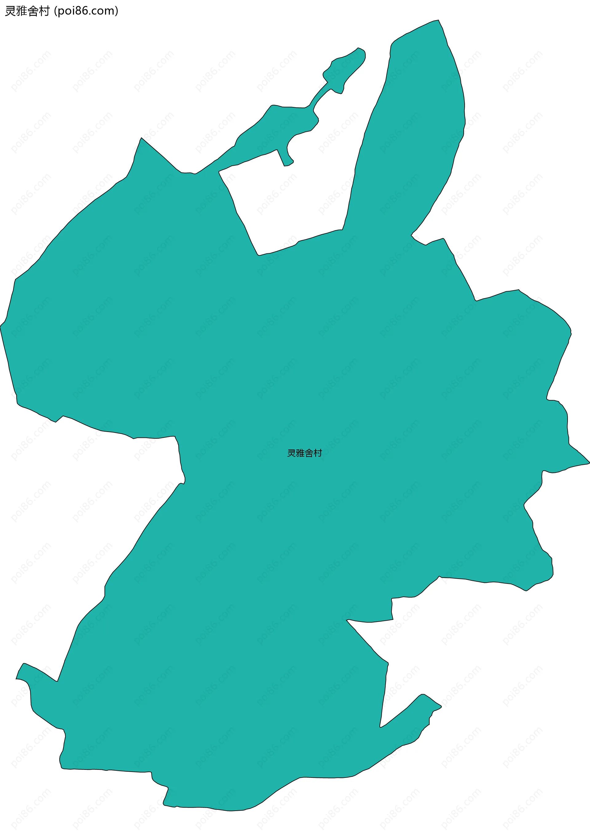 灵雅舍村边界地图