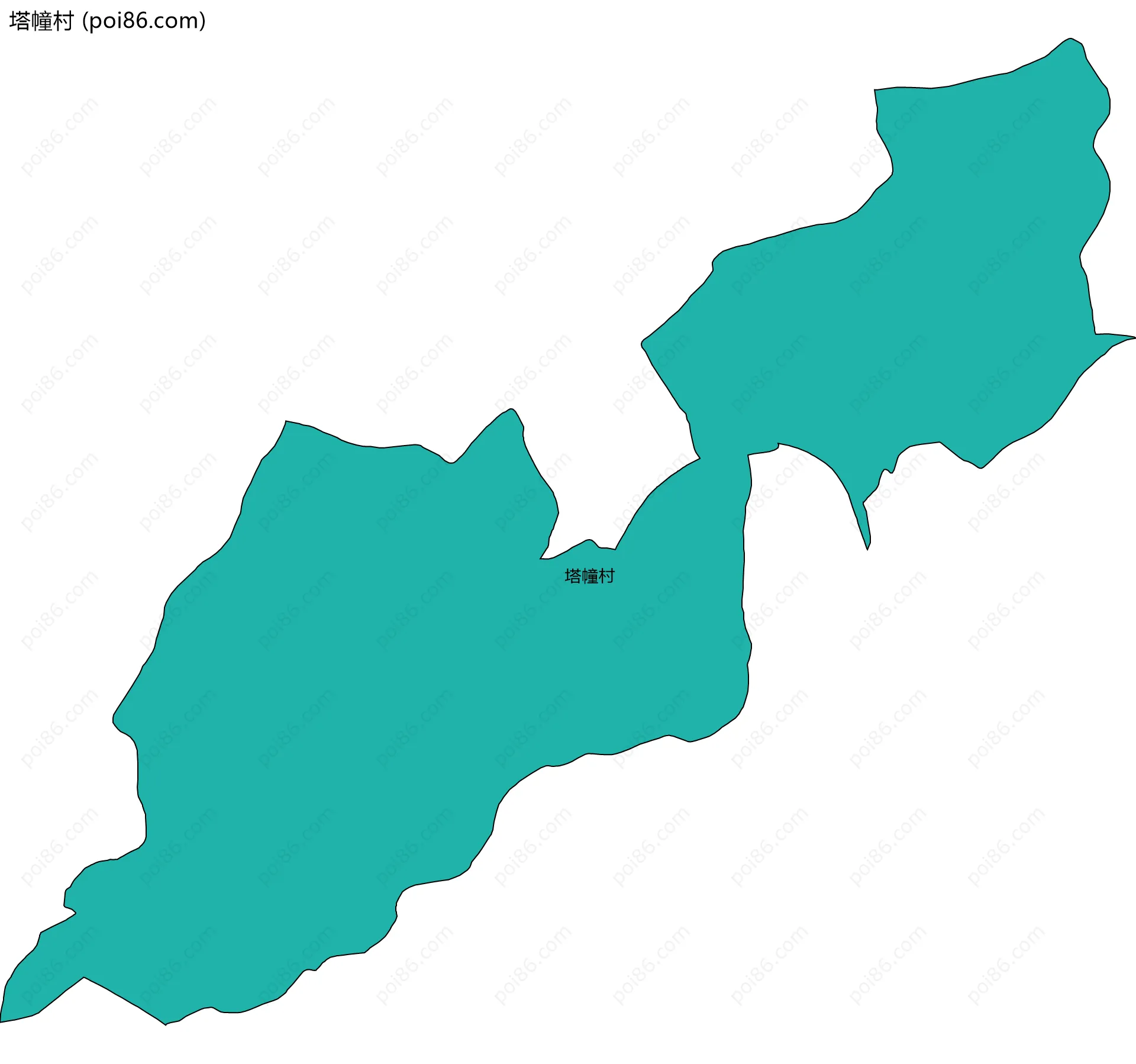 塔幢村边界地图