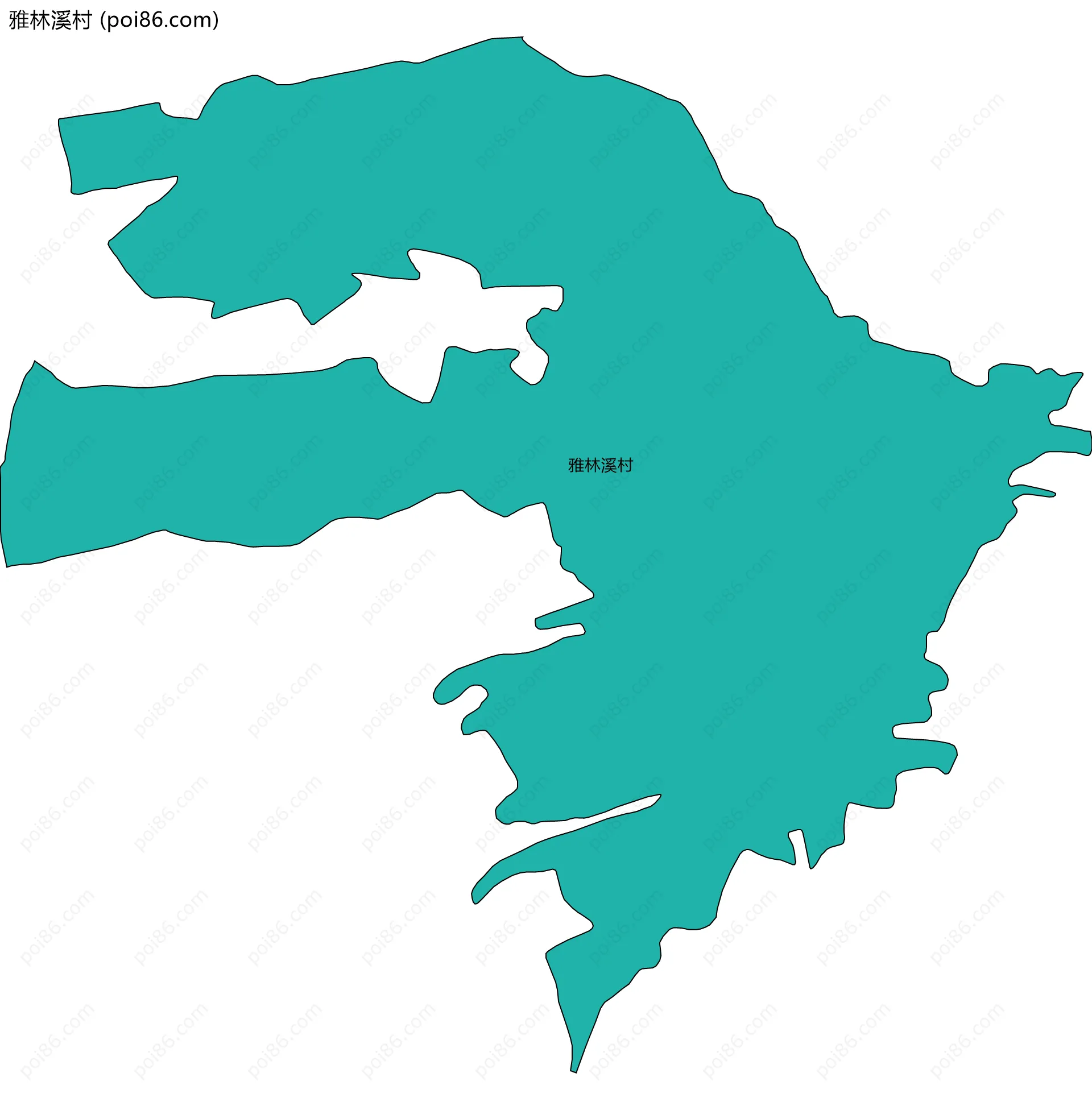 雅林溪村边界地图